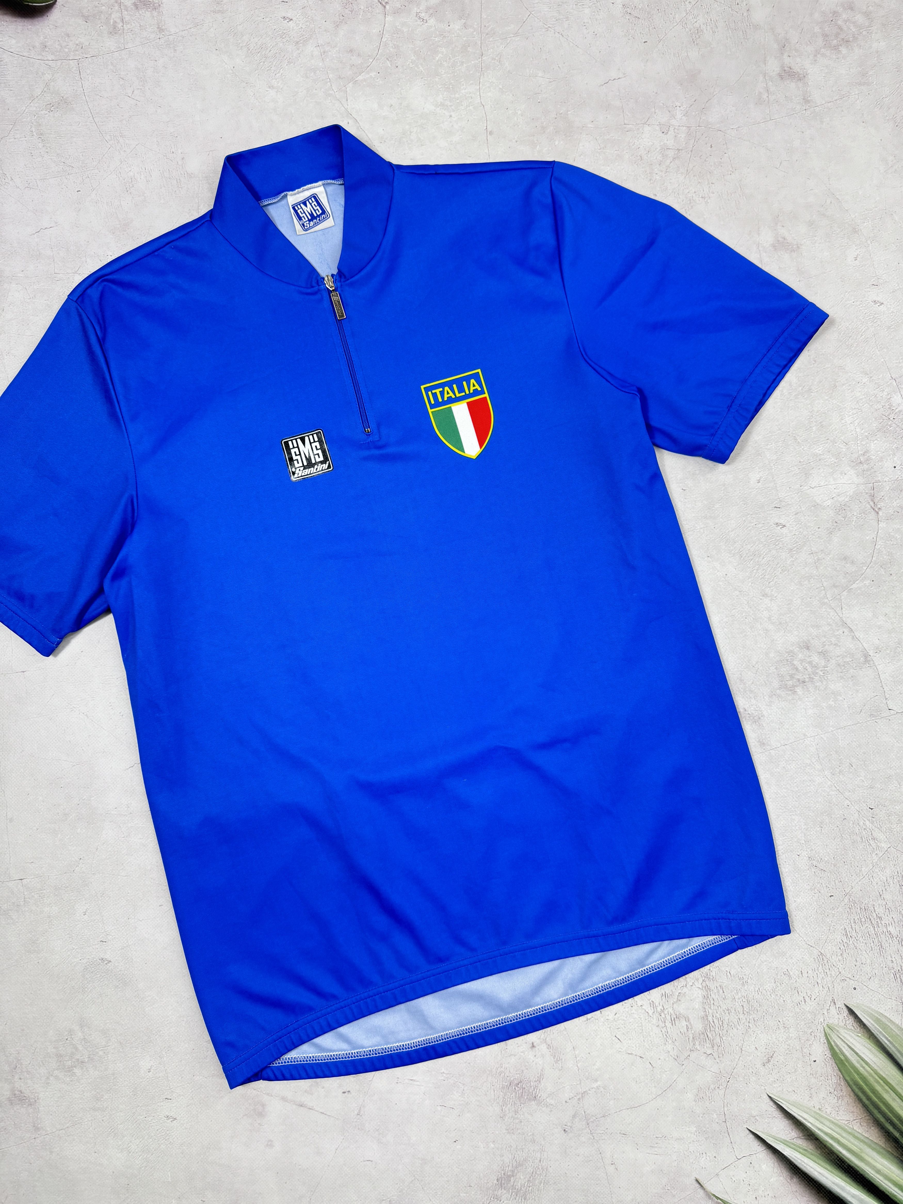 Vintage Vintage Santini Cycling Jersey Italy Team Size US XL / EU 56 / 4 - 4 Thumbnail