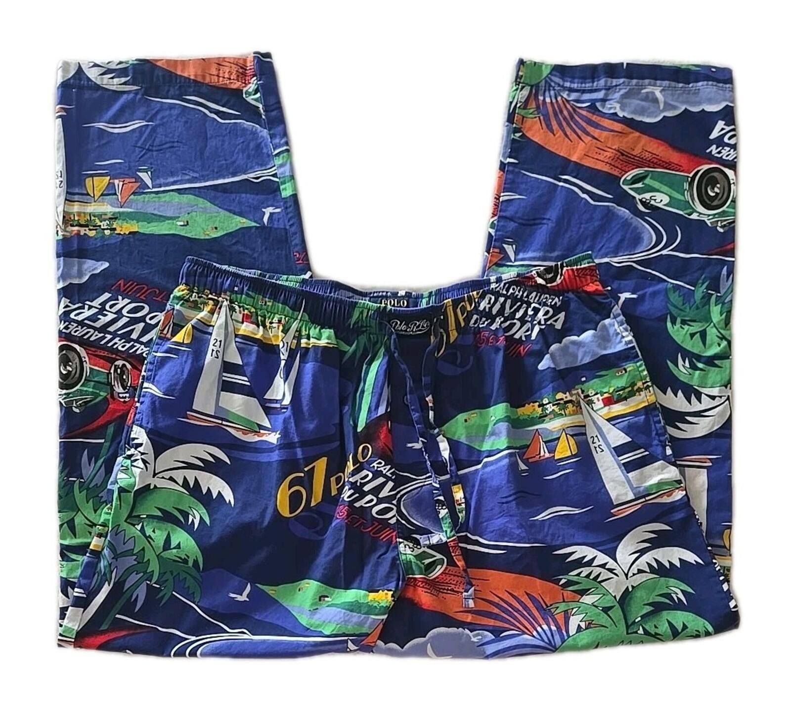 Polo Ralph Lauren Polo Ralph Lauren Lounge Sleep Pants XL Riviera Racing Size ONE SIZE - 3 Thumbnail