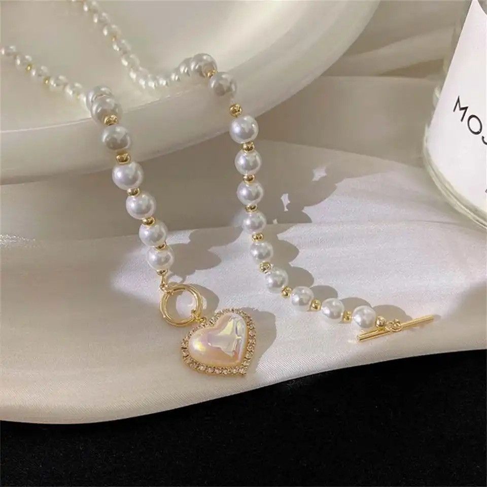 Jewelry Pearl Heart Necklace Size ONE SIZE - 3 Thumbnail