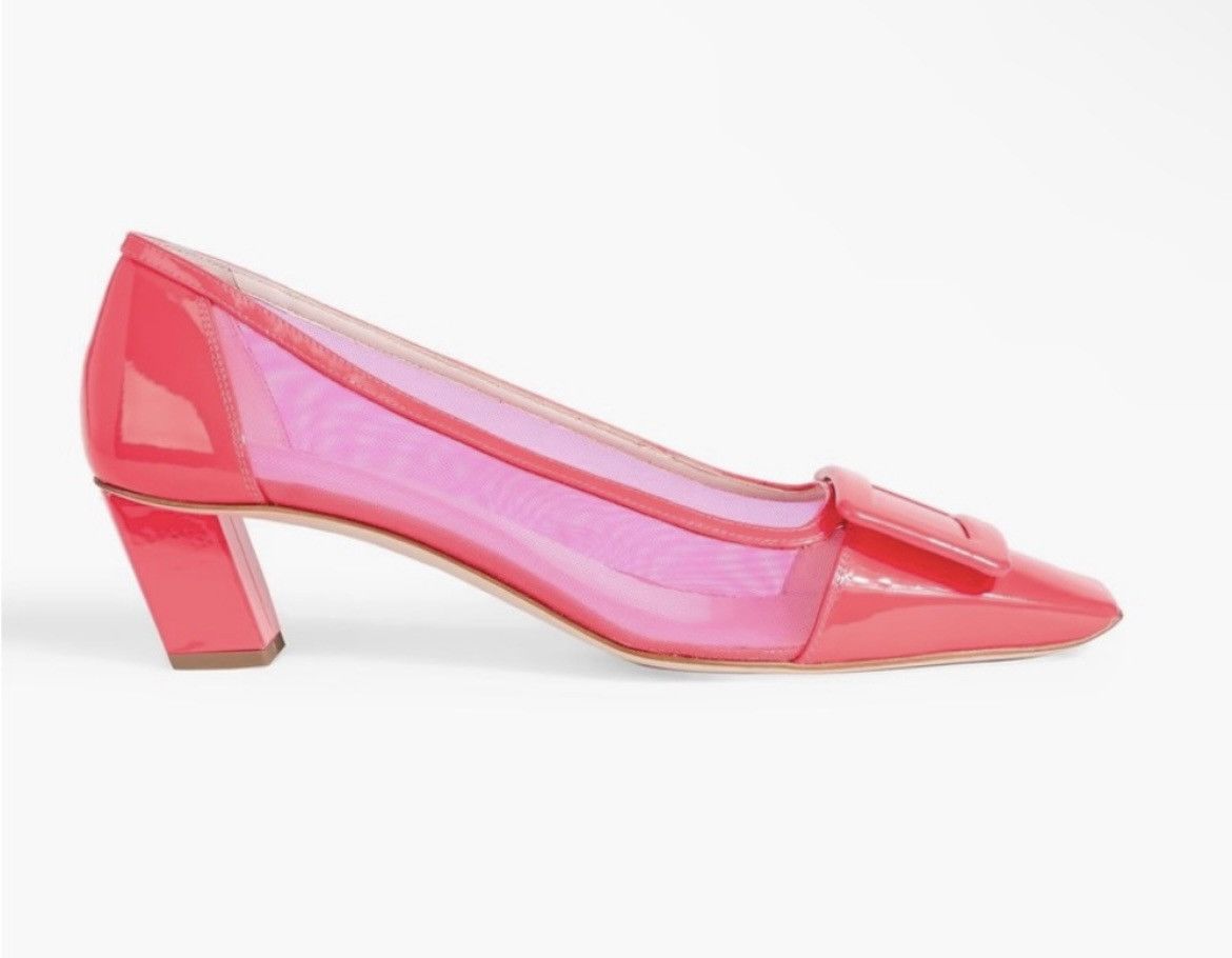 Roger Vivier ROGER VIVIER Belle Vivier Embellished mesh leather Pumps Size US 6 / IT 36 - 2 Thumbnail