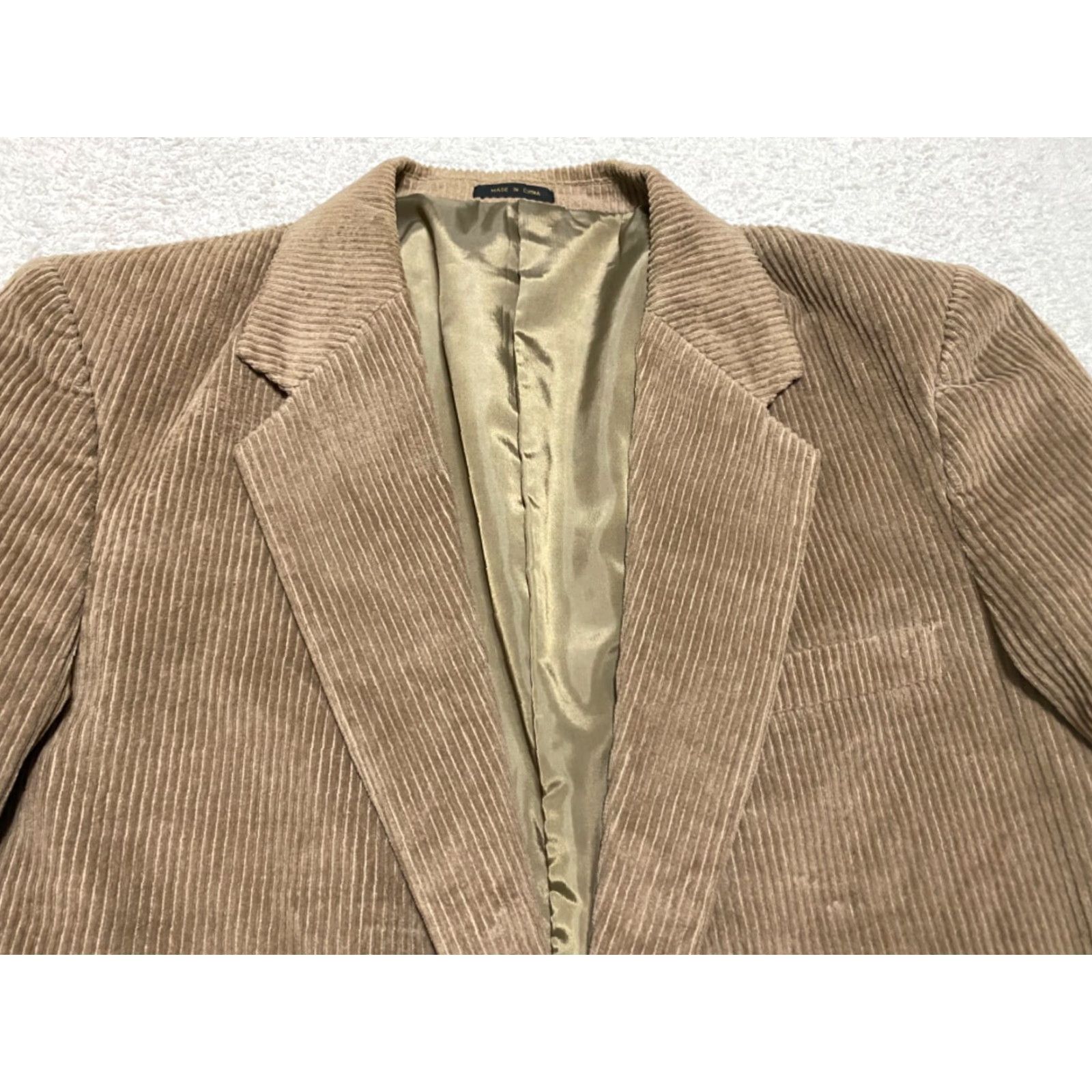 Members Only VINTAGE Members Only Blazer Mens 44R Corduroy Brown 2 Button Sport Coat Shirt Jacket 2 Piece 46 Chest Size 44R - 3 Thumbnail