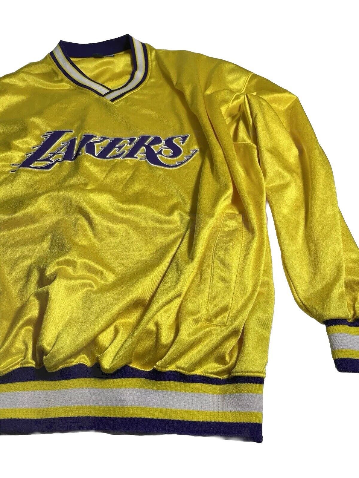 NBA × Starter × Vintage Starter Vtg Los Angeles Lakers Jacket NBA Authentics Sz 2XL Size US XXL / EU 58 / 5 - 4 Thumbnail