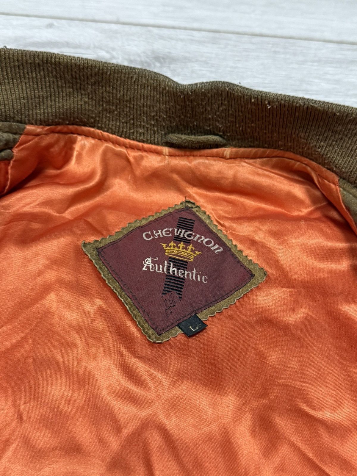 Chevignon Chevignon outdoor Korea leather suede bomber vintage deer Size US L / EU 52-54 / 3 - 6 Thumbnail
