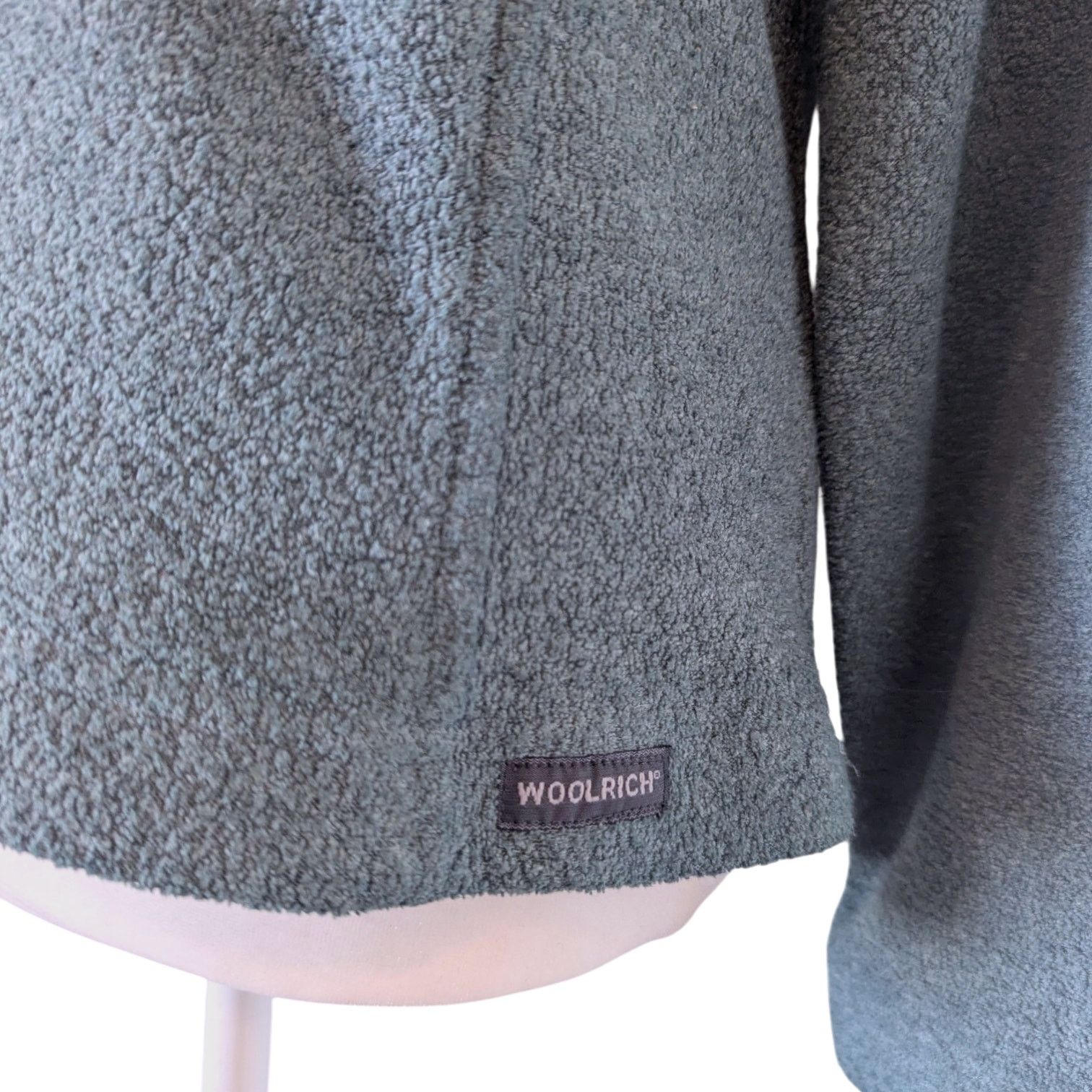 Woolrich Woolen Mills Woolrich Teal Terry Cloth Fleece Quarter Zip Jacket Small Size S / US 4 / IT 40 - 4 Thumbnail