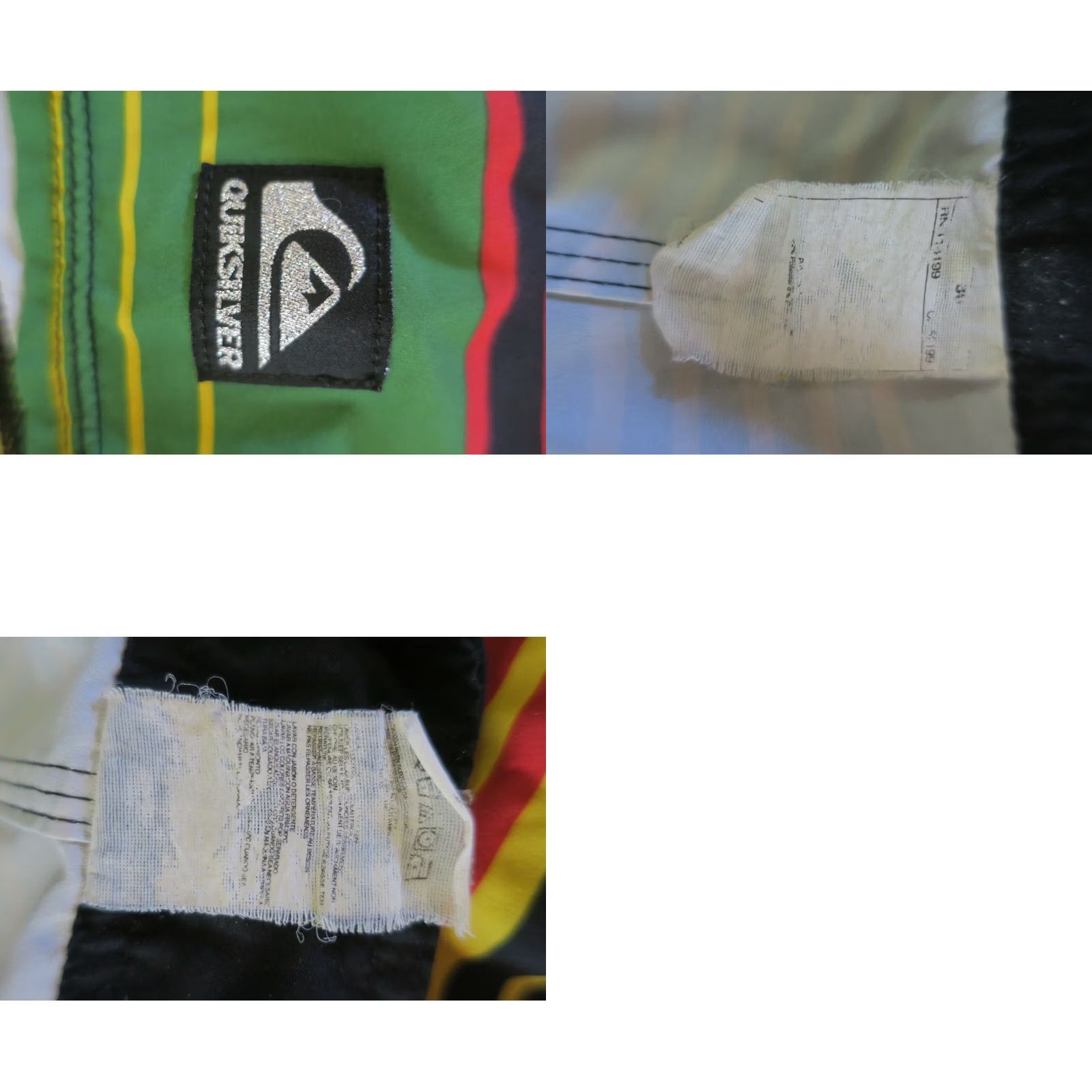 Quiksilver VTG Quiksilver Board Shorts Beach Rasta Striped Lace-Up Swim Trunks sz 30 Mens Multicolor 90s Size US 30 / EU 46 - 8 Thumbnail