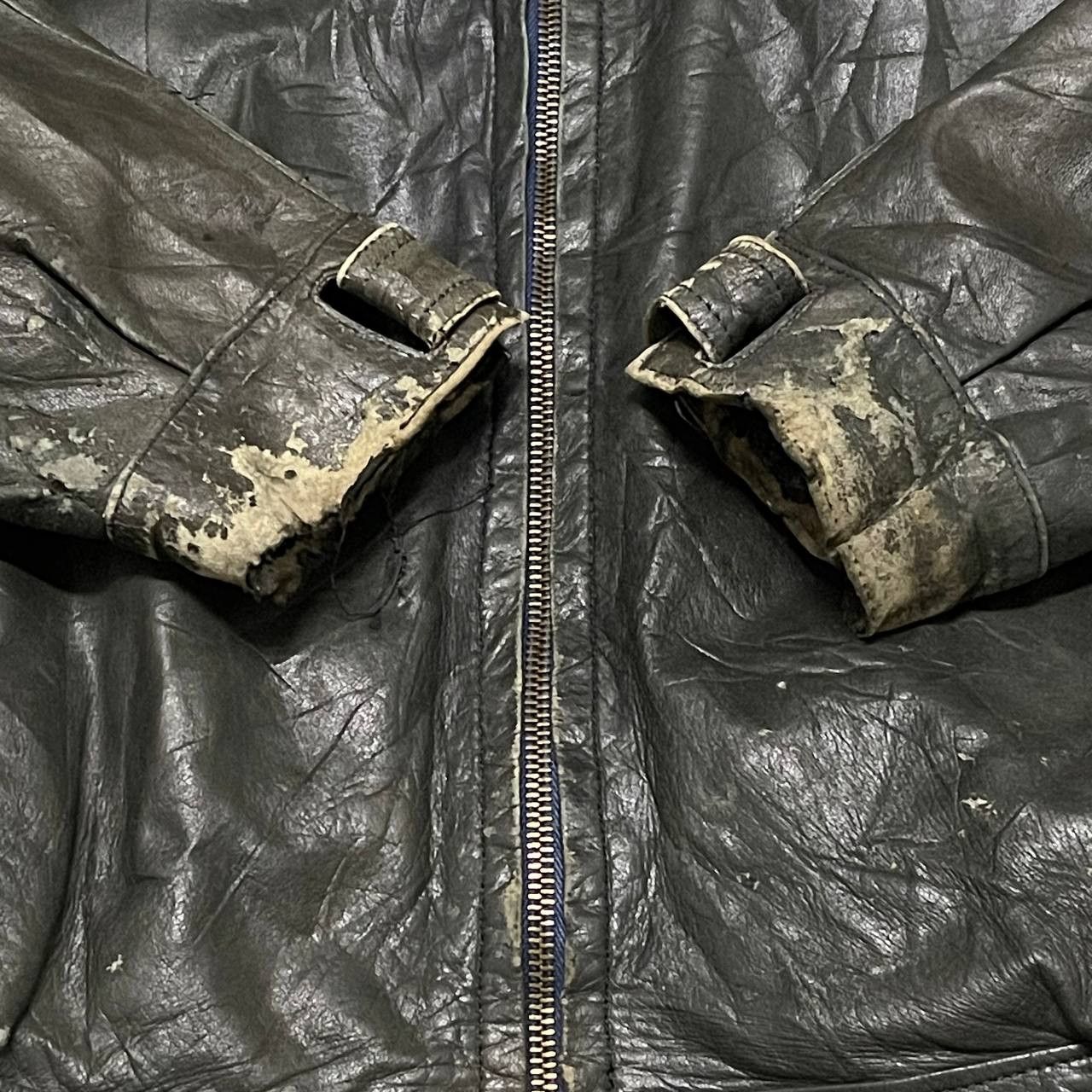 Loewe Loewe Distressed Leather Jacket Vintage Size US M / EU 48-50 / 2 - 9 Thumbnail