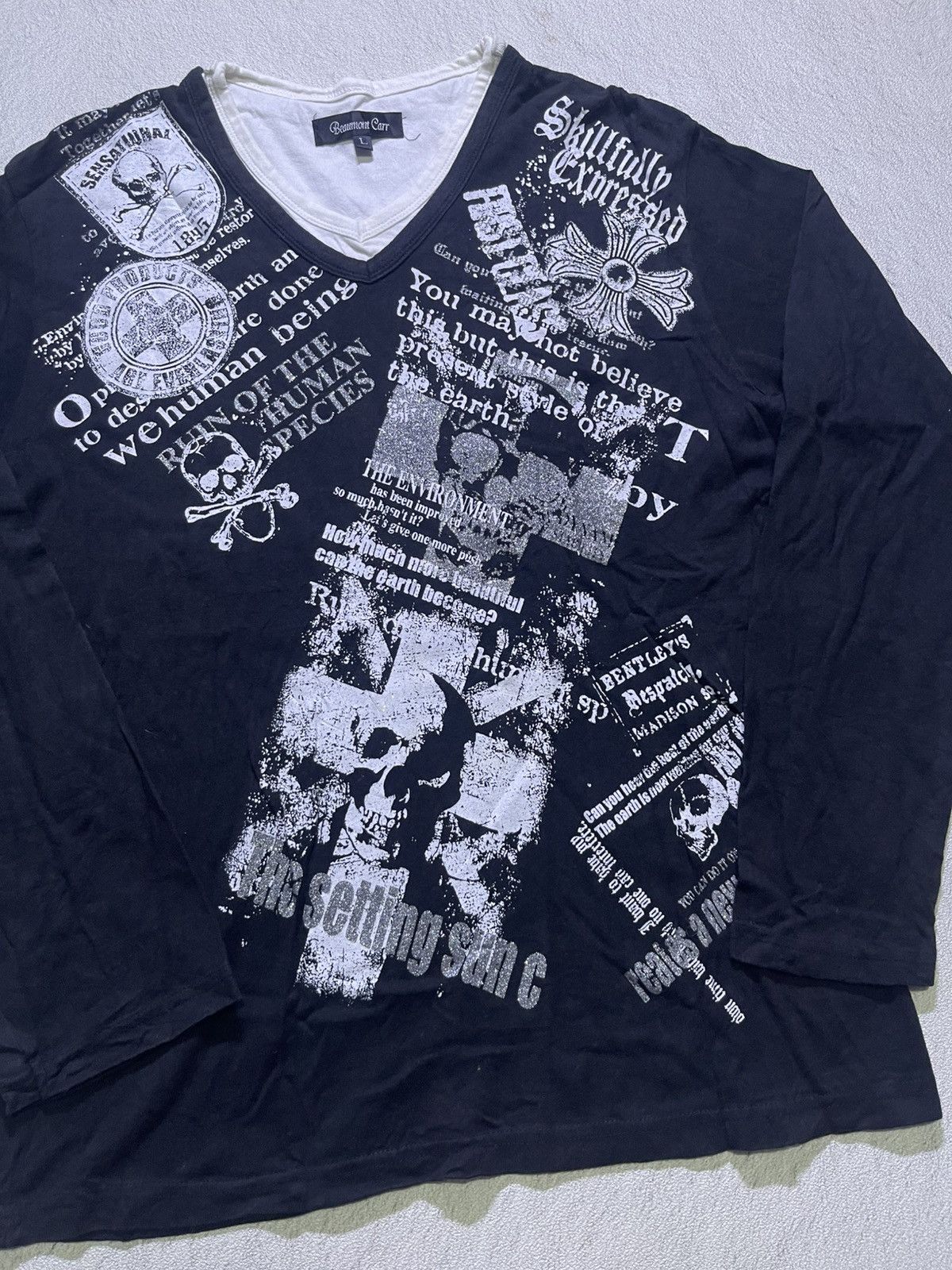 Japanese Brand Y2K BEAUMONT CARR long sleeve tshirt Size US M / EU 48-50 / 2 - 2 Thumbnail