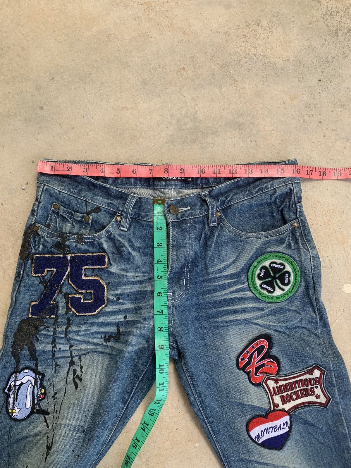 Japanese Brand Cavaria Patches Jeans Pants Size US 32 / EU 48 - 4 Thumbnail