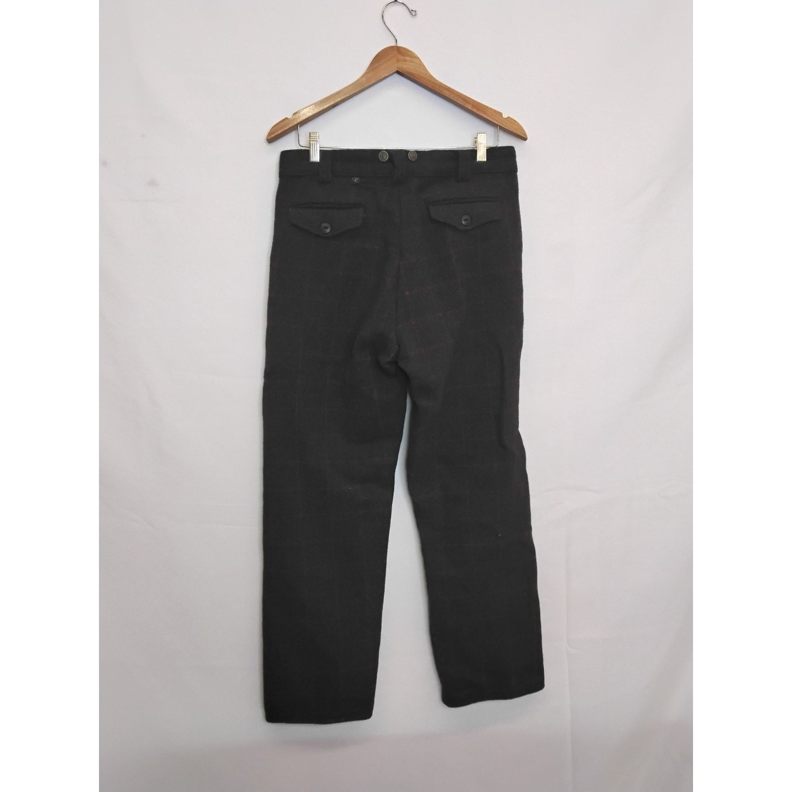 Other Codet Wool Pants Men's 34x33 Gray/Red Plaid Syle 210R Size US 34 / EU 50 - 3 Thumbnail