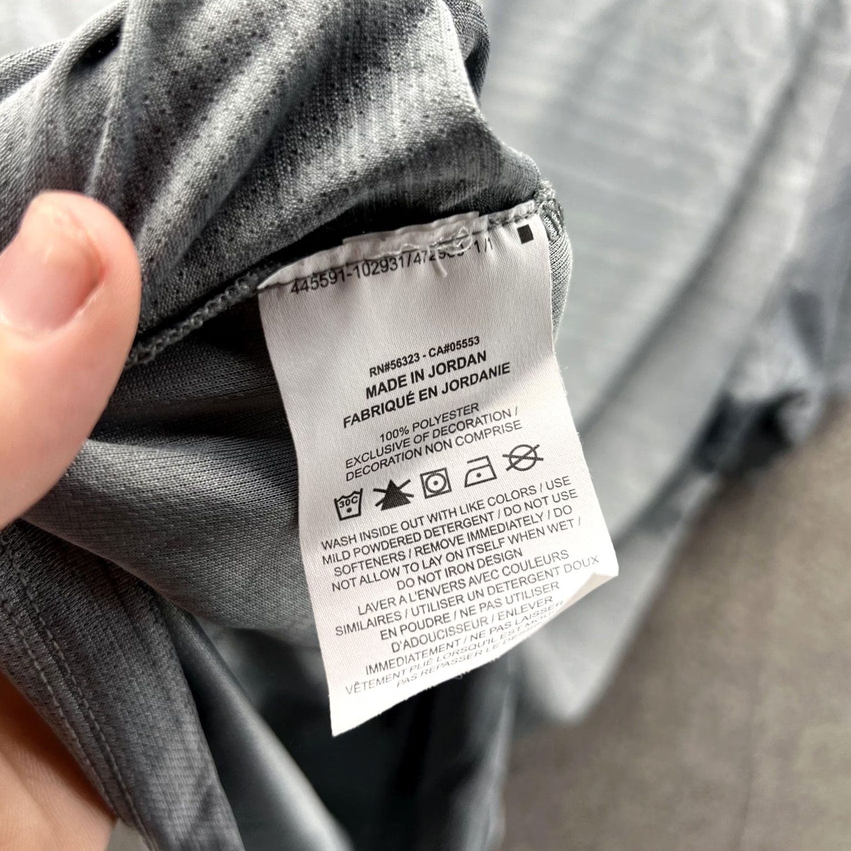 Nike Nike Dri-FIT Shirt Mens Large Gray Short Sleeve Striped Running Top Size US L / EU 52-54 / 3 - 2 Thumbnail