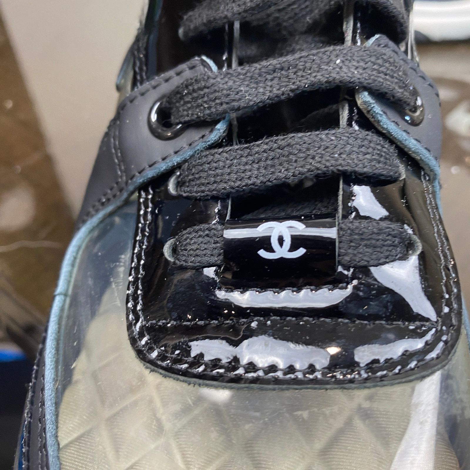 Chanel Chanel CC PVC Leather See Through Sneakers Shoes Women's 39 Size US 9 / IT 39 - 10 Thumbnail