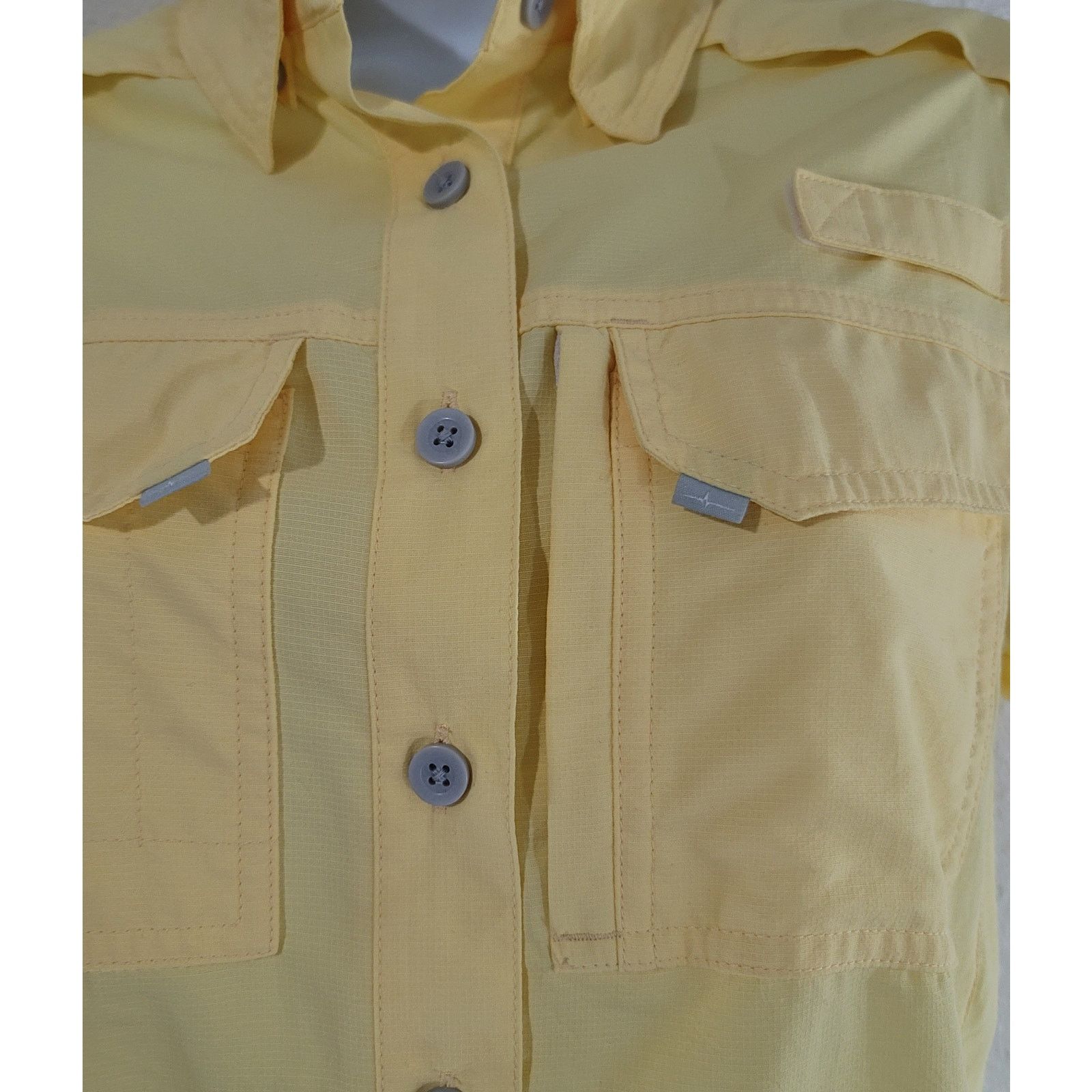 Other Habit Yellow Button Up Short Sleeve Fishing Guide Shirt S Size S / US 4 / IT 40 - 6 Thumbnail