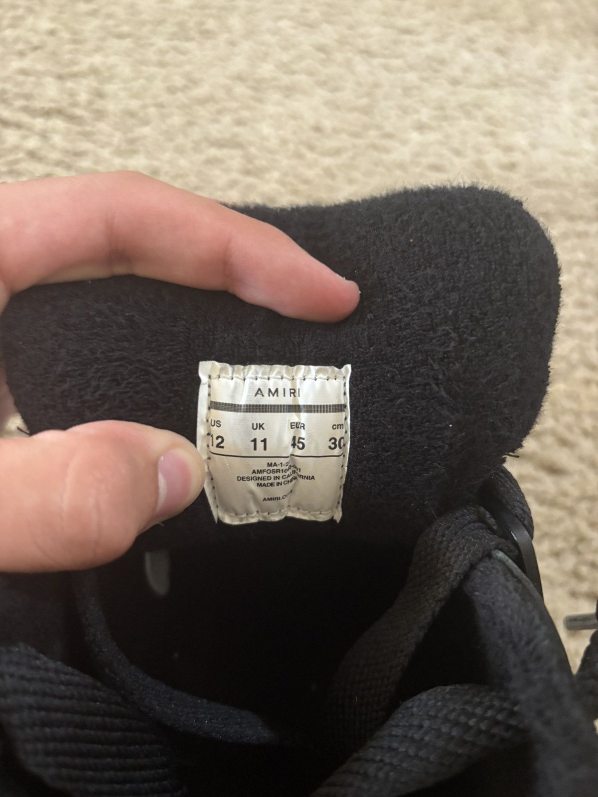 Amiri amiri ma-1 black white Size US 12 / EU 45 - 9 Thumbnail