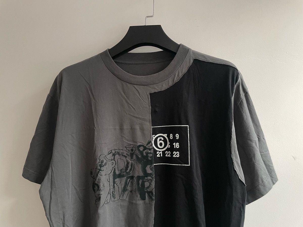 Maison Margiela Maison Margiela MM6 Split Number Logo Tee Size US M / EU 48-50 / 2 - 7 Thumbnail