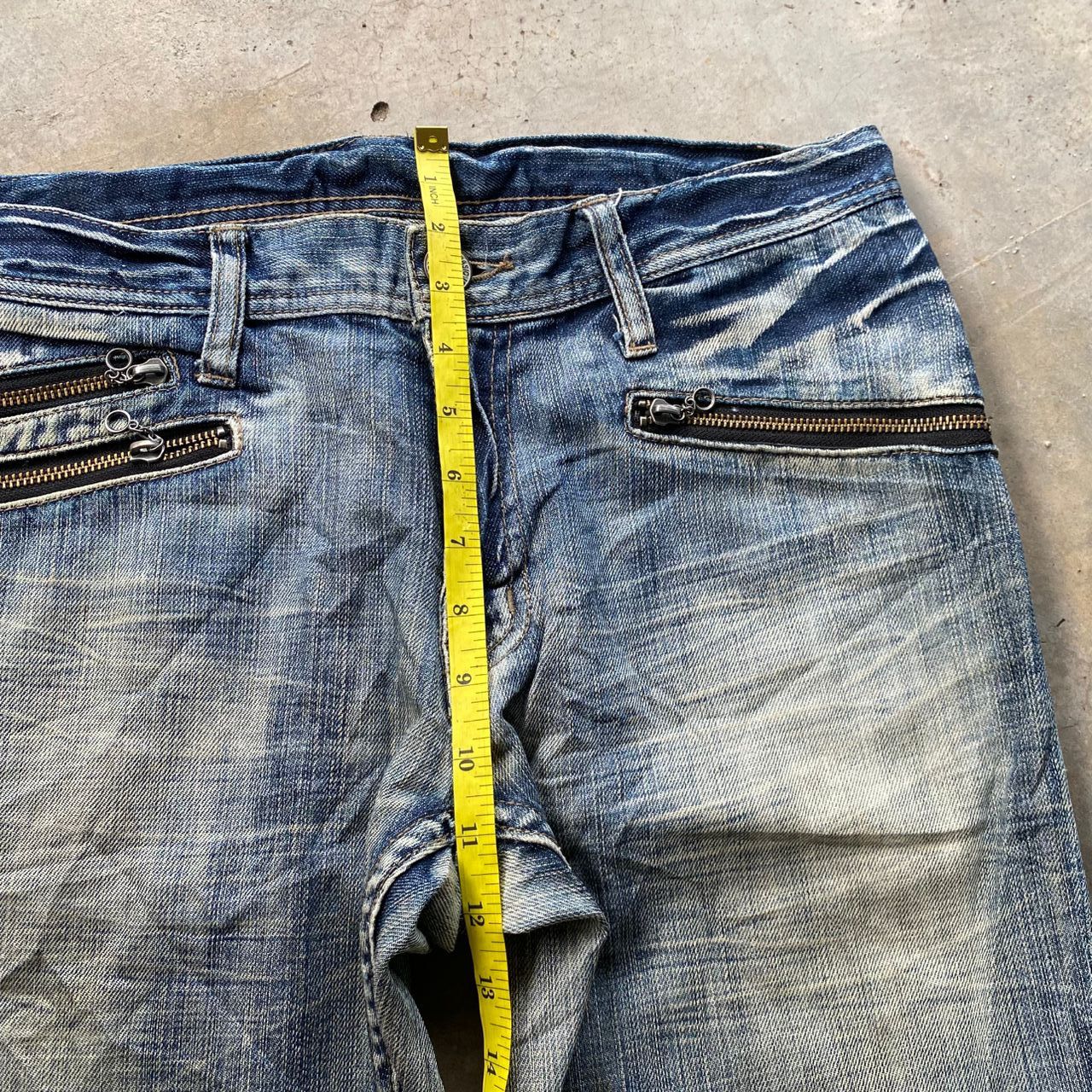 If Six Was Nine 💥Flare💥Vintage Edge Rupert Distressed Denim Size US 32 / EU 48 - 7 Thumbnail