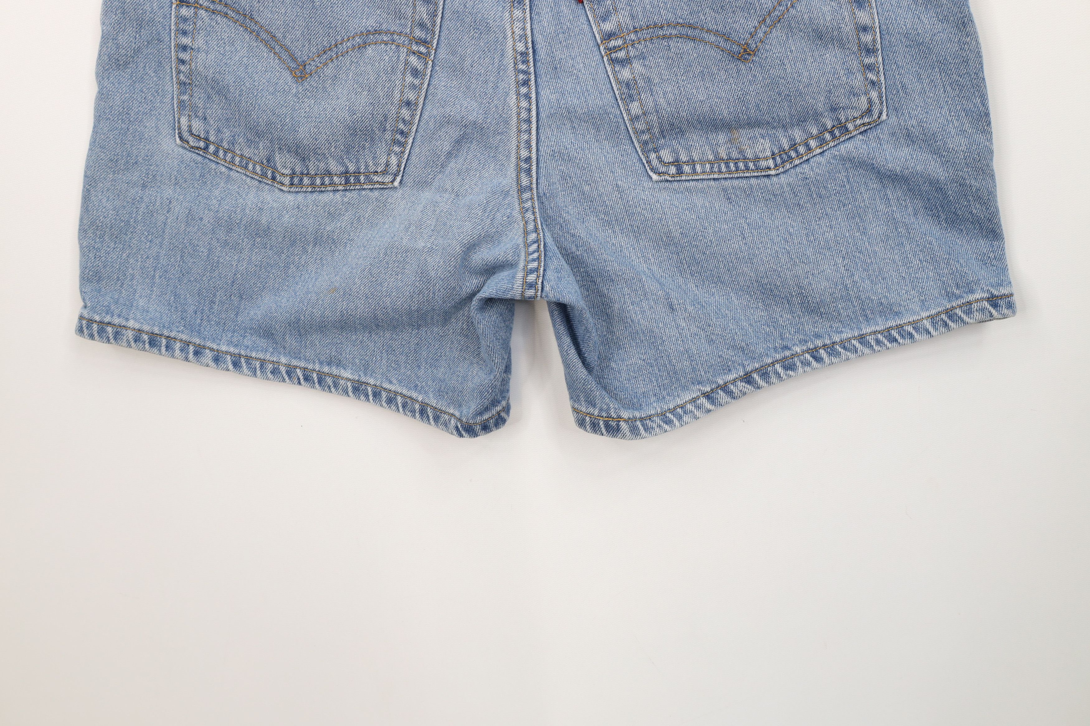 Levi's Vintage Y2K 2002 Levis Denim Jean Shorts Jorts Blue Cotton Size 30" / US 8 / IT 44 - 12 Thumbnail