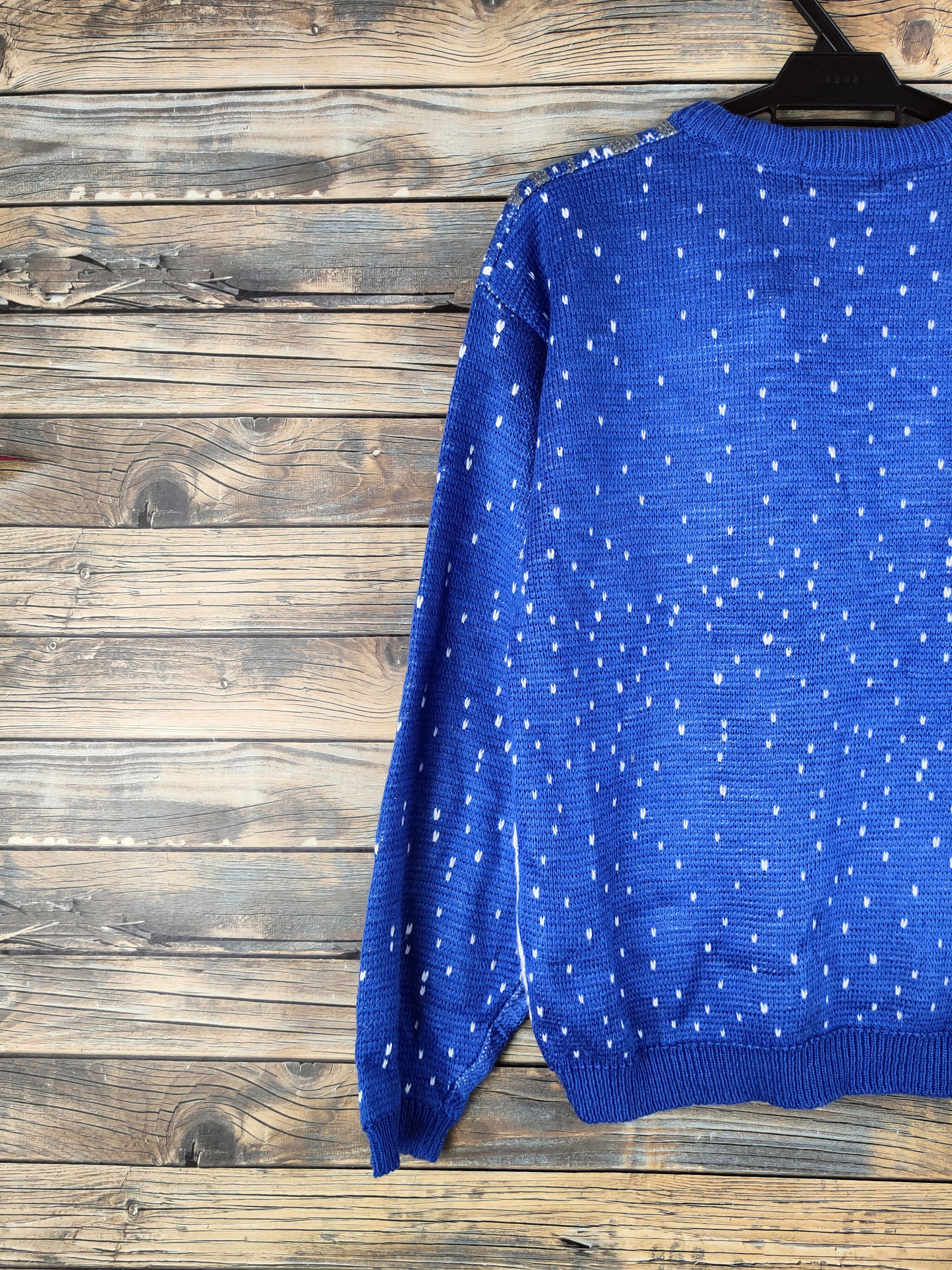 Japanese Brand DL Trendy Blue Knitwear Sweatshirts #46-144 Size US M / EU 48-50 / 2 - 8 Thumbnail
