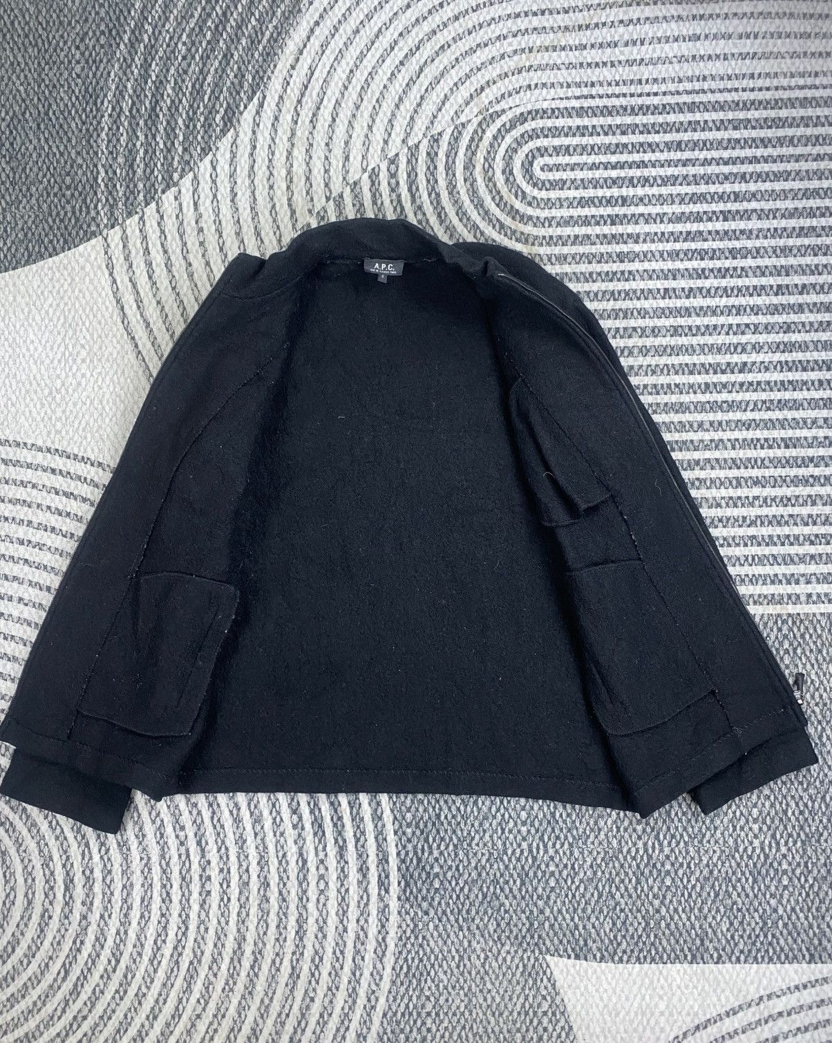 A.P.C. Vtg A.P.C Black Plain Zipper Jacket Size US S / EU 44-46 / 1 - 5 Thumbnail