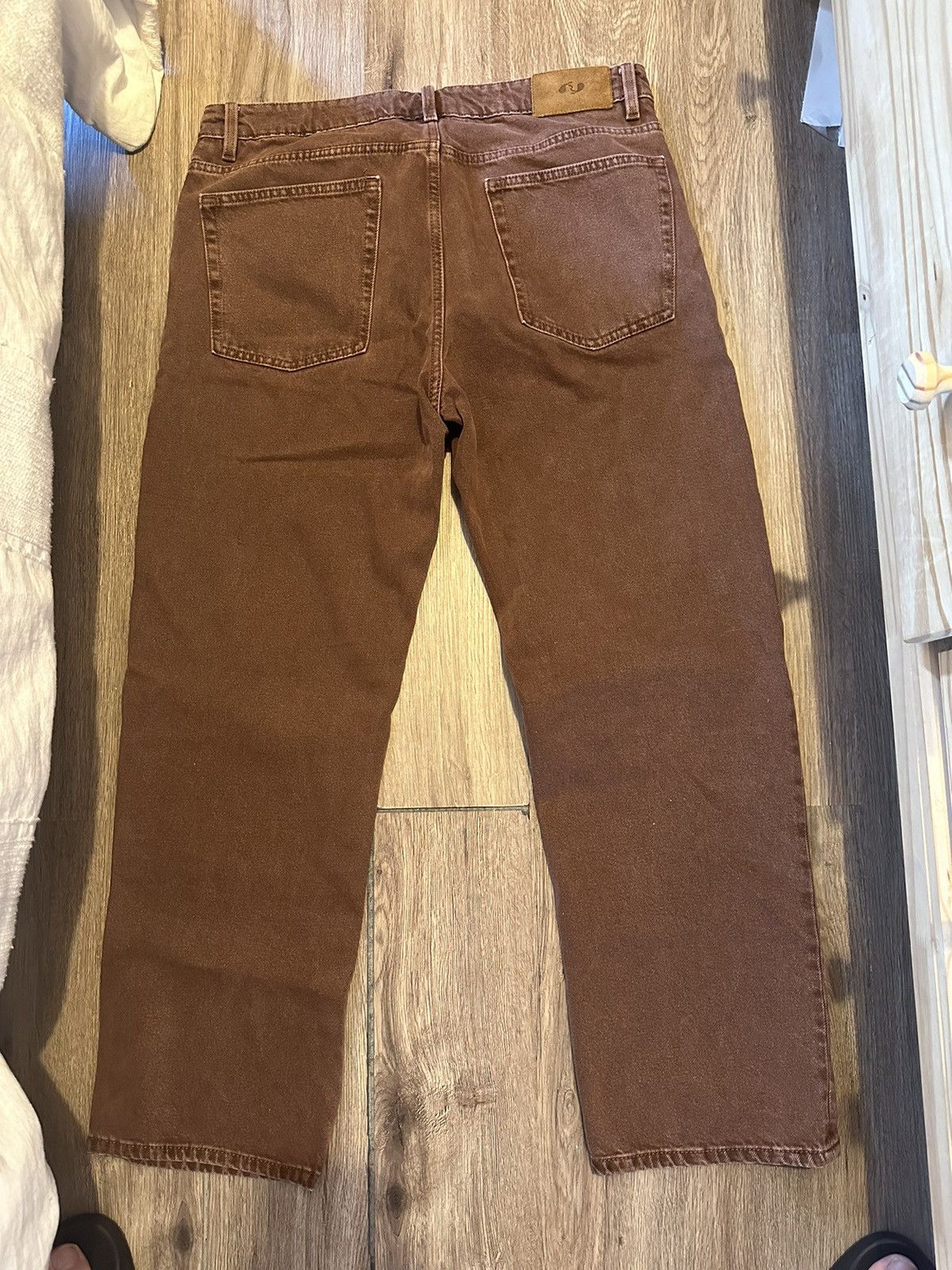 Zara ZARA Origins Overdyed Straight Fit Jeans – Burnt Orange Size US 36 / EU 52 - 2 Thumbnail