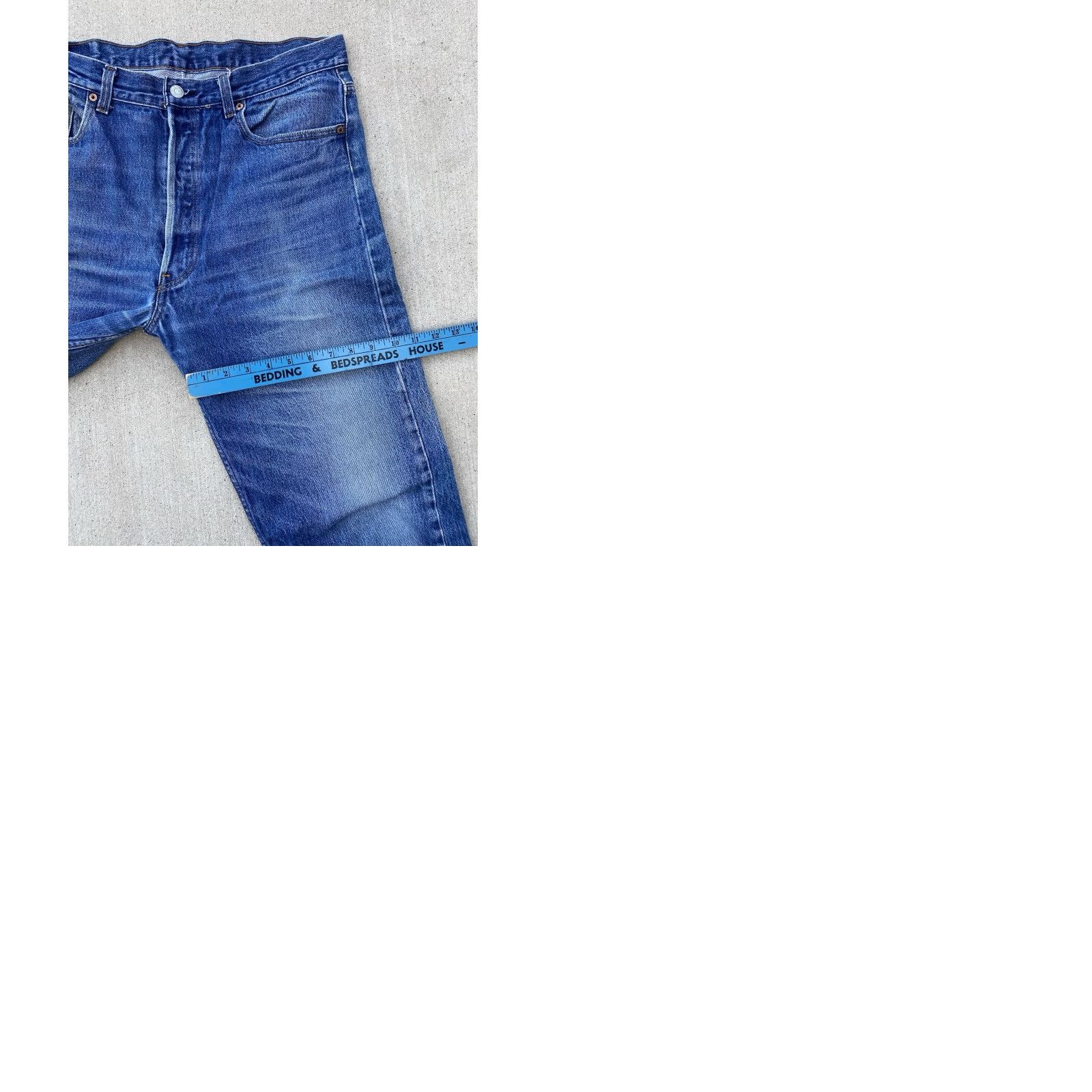 Levi's Vintage Levi's 501 Jeans Button Fly Made In USA W 38 L 36 But Measure W 36 L 32.5 Jeans Mens Regular Blue Cotton Denim 5-Pocket USA 50s 60s 70s Size US 38 / EU 54 - 12 Thumbnail