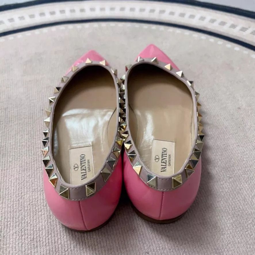 Valentino Valentino 95 New Calf Leather Rivet Low Heel 35EU Size US 4.5 / IT 34.5 - 2 Thumbnail