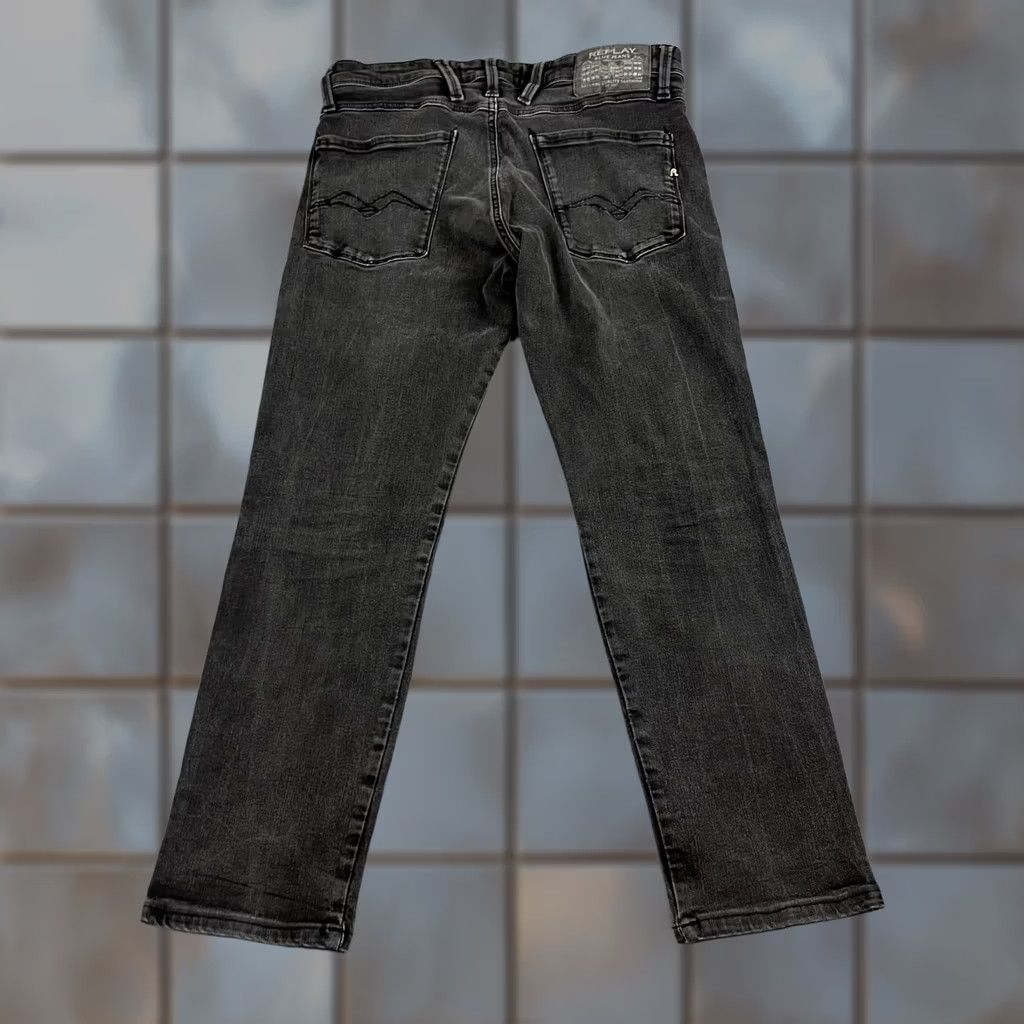 Replay Replay Jeans Slim Tapered 32 28 Grey Stretch Anbass Mens Regular Waist 32 Denim Cotton Polyester Modal 5-Pocket Comfort Pockets Vintage No Size US 32 / EU 48 - 1 Thumbnail