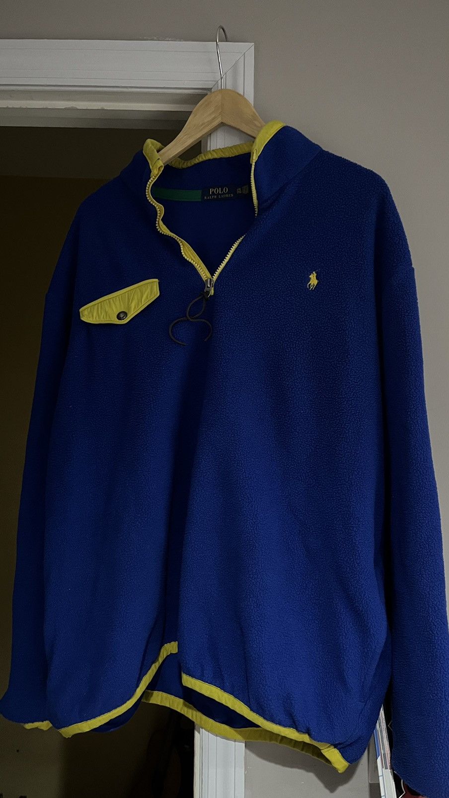 Polo Ralph Lauren Polo Fleece/Sherpa 1/4 zip with nylon trim Size US XXL / EU 58 / 5 - 1 Thumbnail