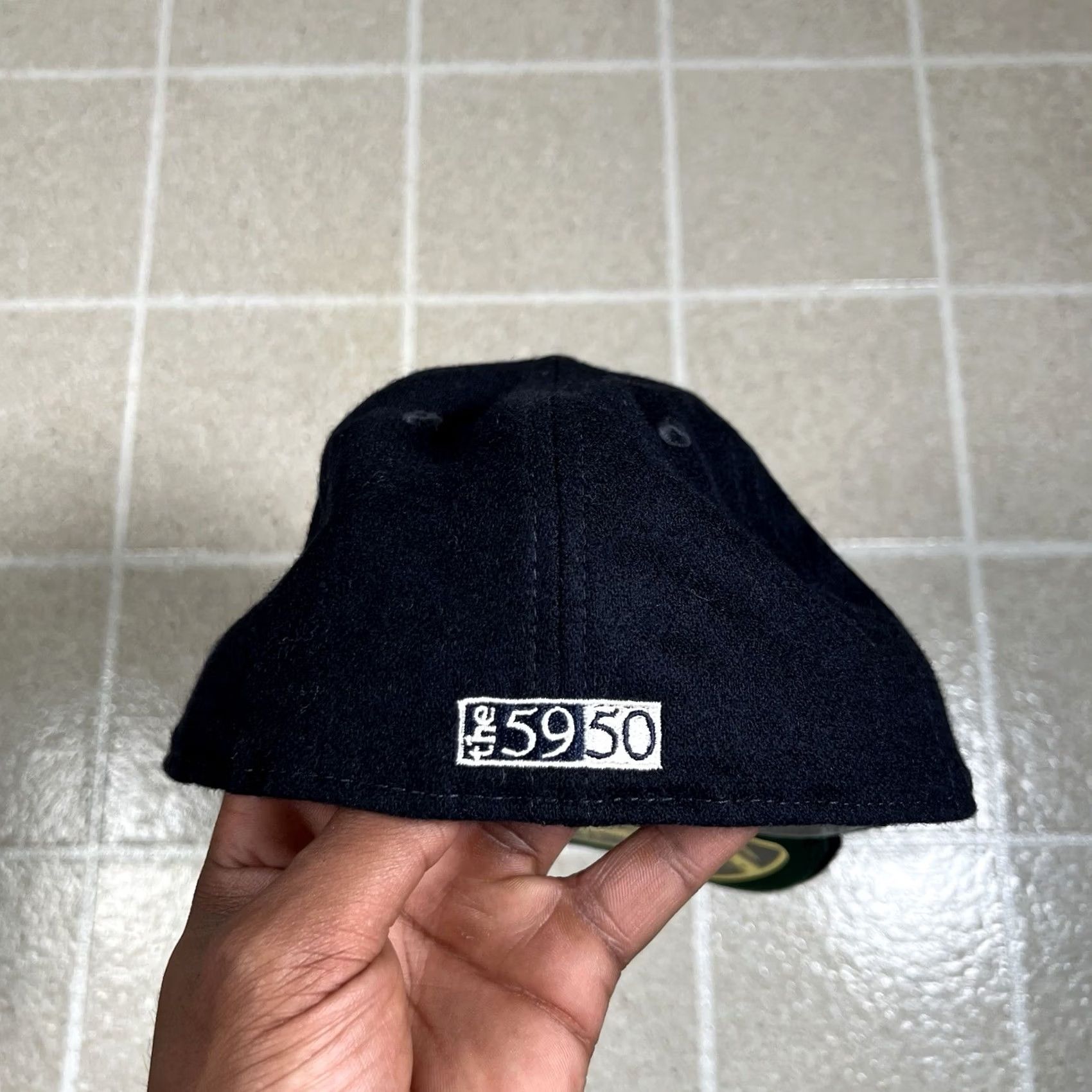 New Era NEW ERA 59FIFTY Hat Retro Wool Crown Size 7 3/8 Blue Men Baseball Cap 70th Anniversary Crown Wool Retro 7 3/8 Mens Size ONE SIZE - 4 Thumbnail