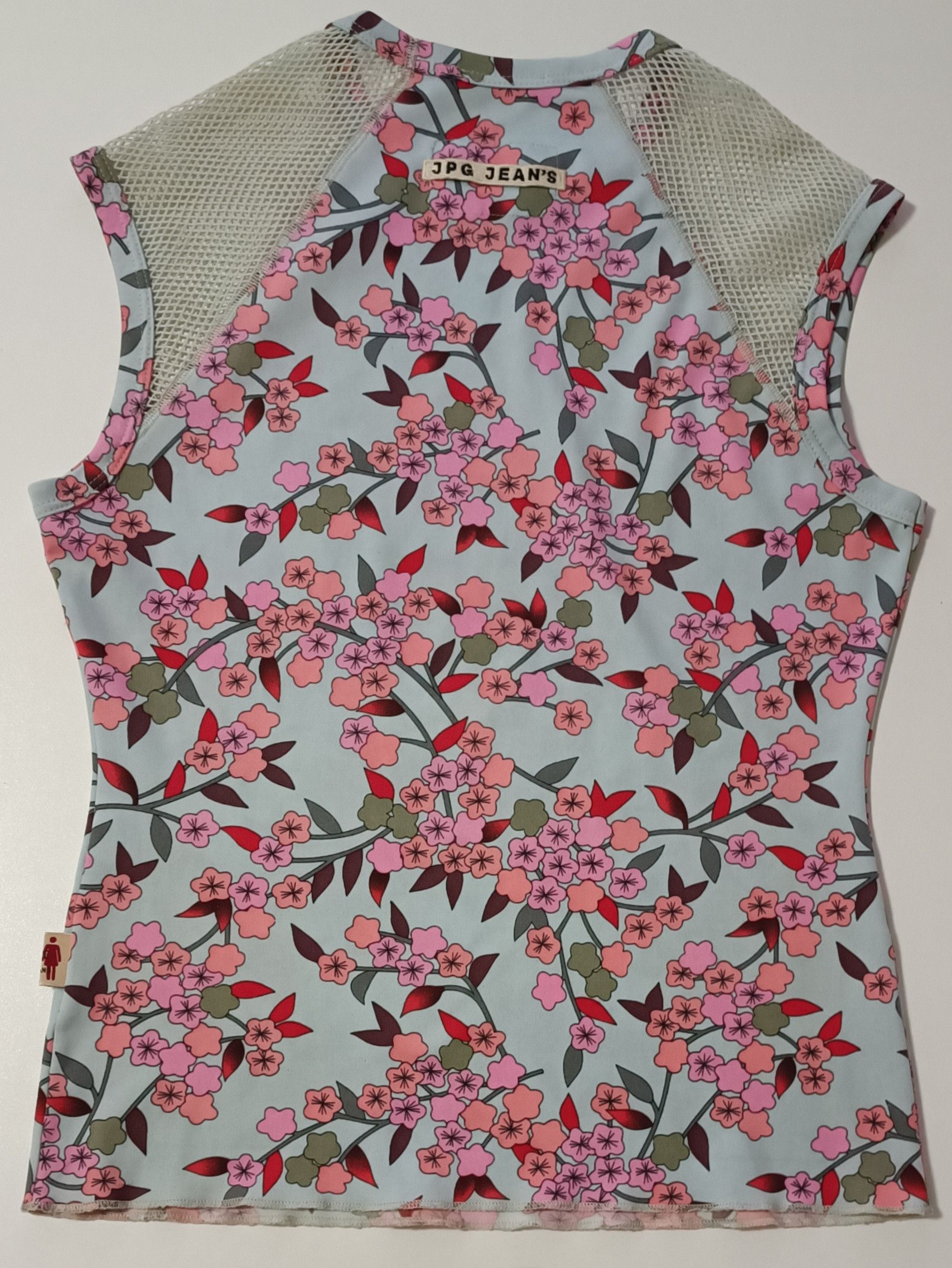 Jean Paul Gaultier Spring 2001 - Flower tank top - JPG Jeans Size M / US 6-8 / IT 42-44 - 7 Thumbnail