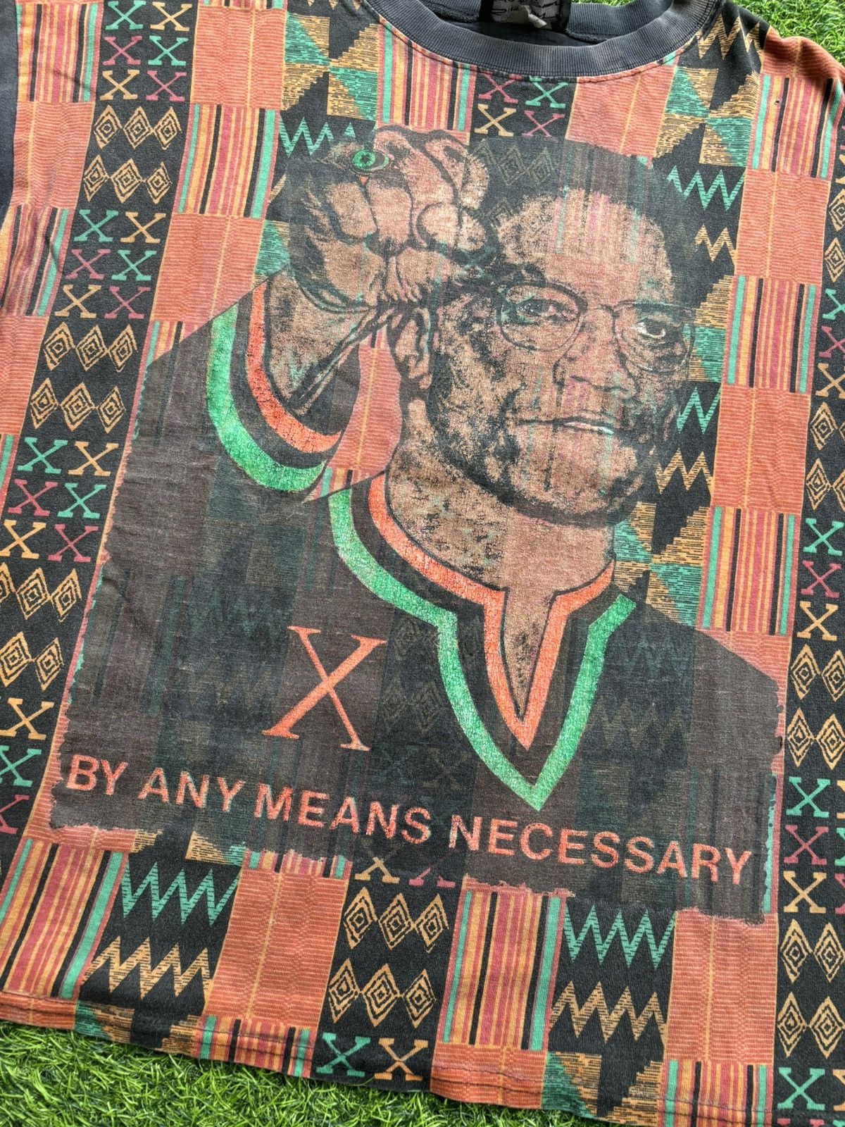 Band Tees Vintage 90's Malcom X by Any Means Necessary Aop Tshirt Size US L / EU 52-54 / 3 - 6 Thumbnail