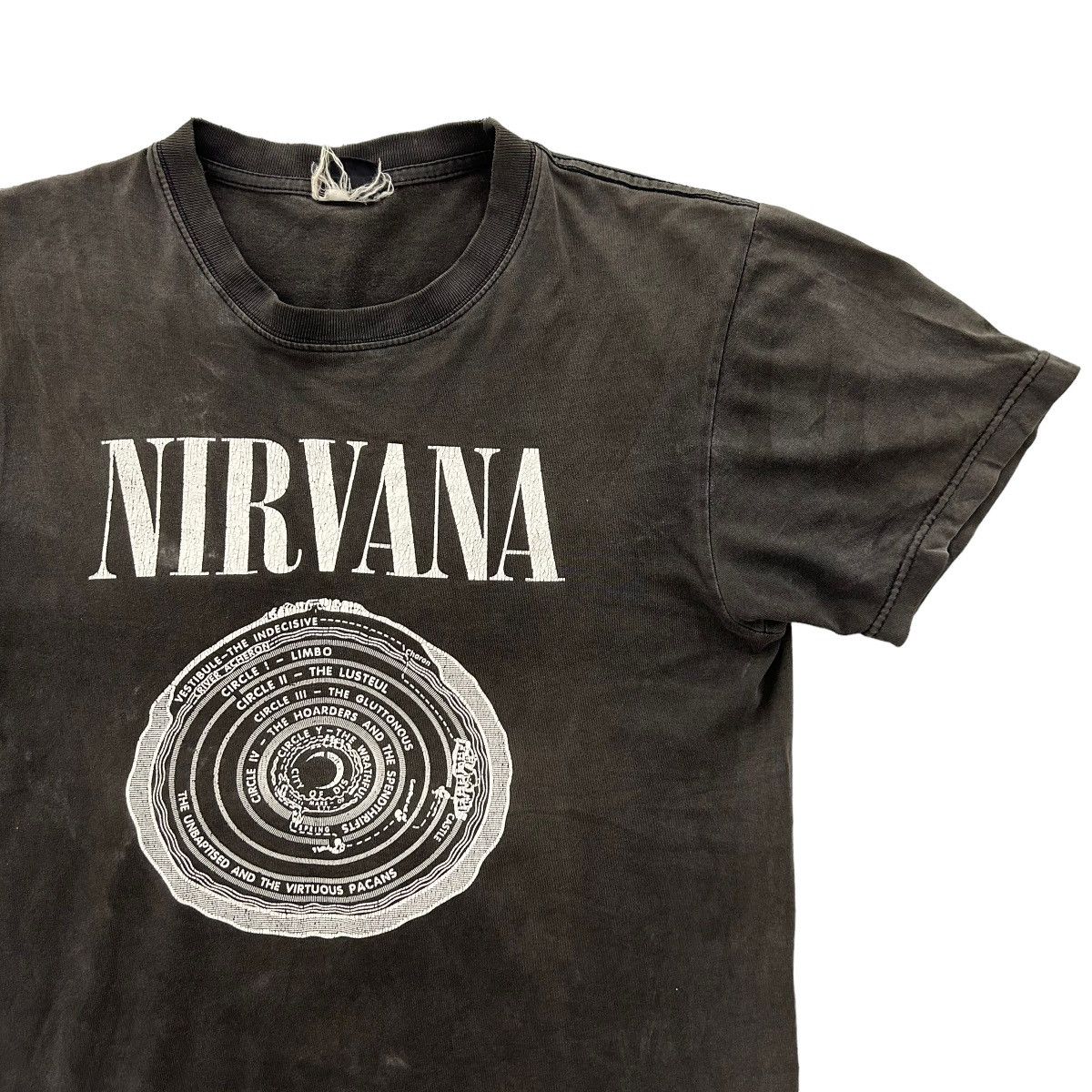 If Six Was Nine × Vintage Distressed Sunfaded Nirvana Vestibule Tee Size US M / EU 48-50 / 2 - 2 Thumbnail