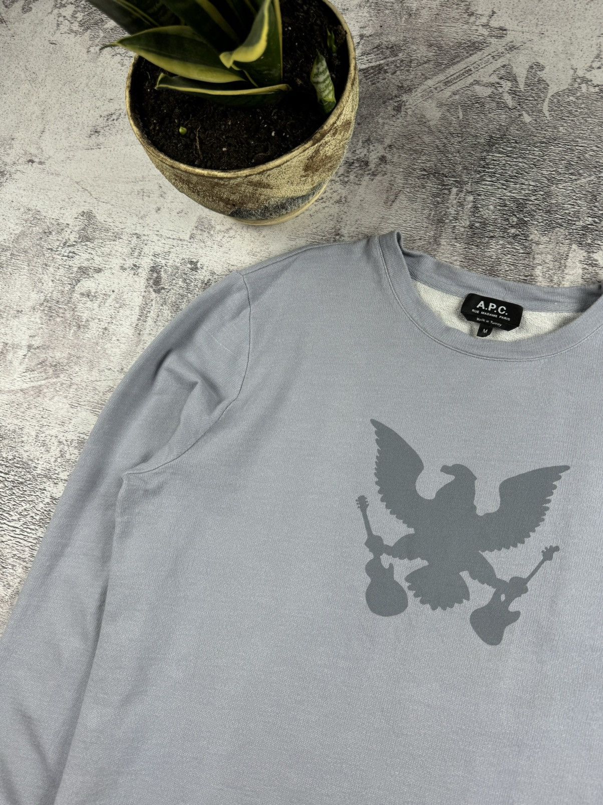 A.P.C. A.P.C APC Rue Madame Paris Eagle Relaxed Sweatshirt Pullover Size US M / EU 48-50 / 2 - 6 Thumbnail