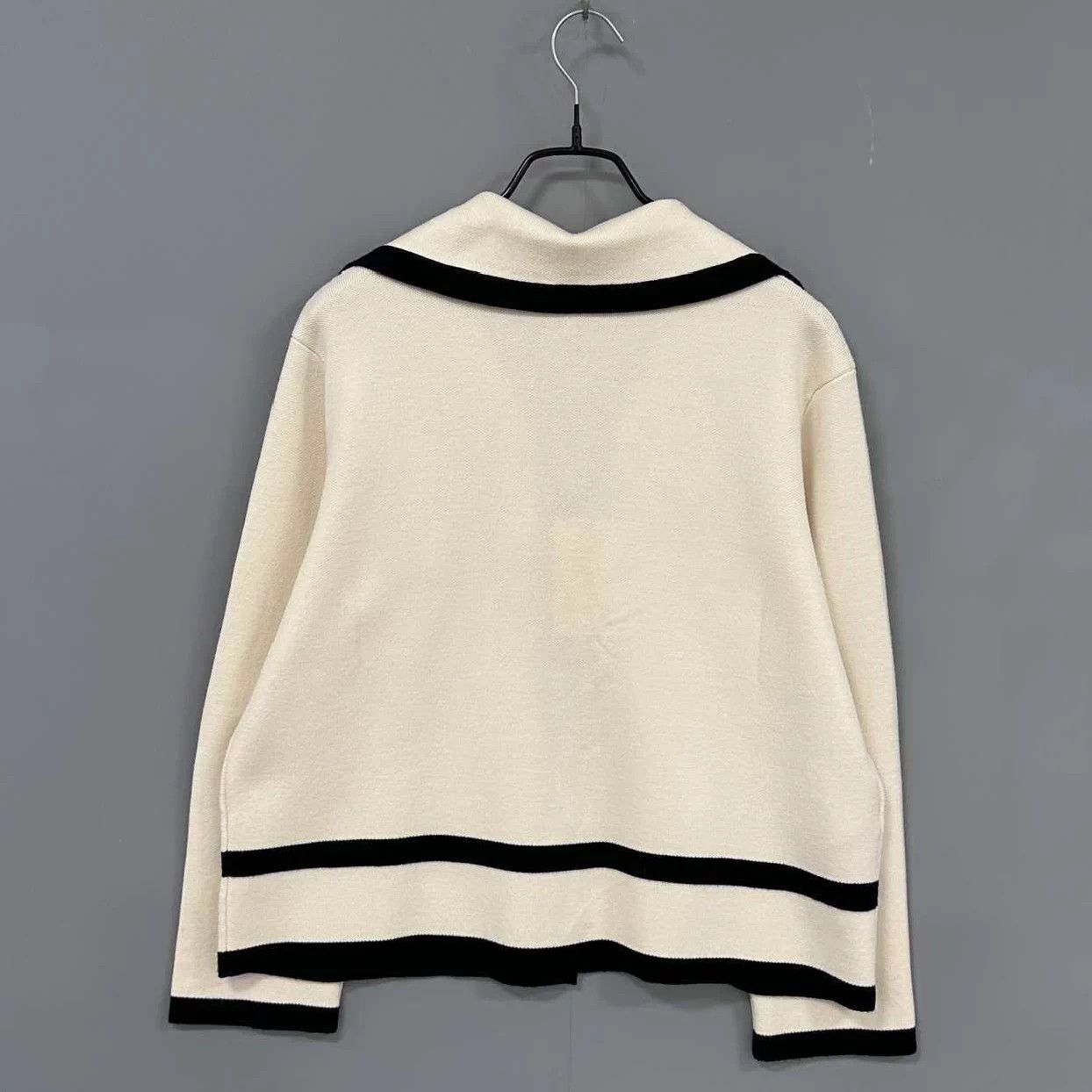 Gucci GUCCI New Off-White Embroidered Logo Cardigan Size L / US 10 / IT 46 - 3 Thumbnail