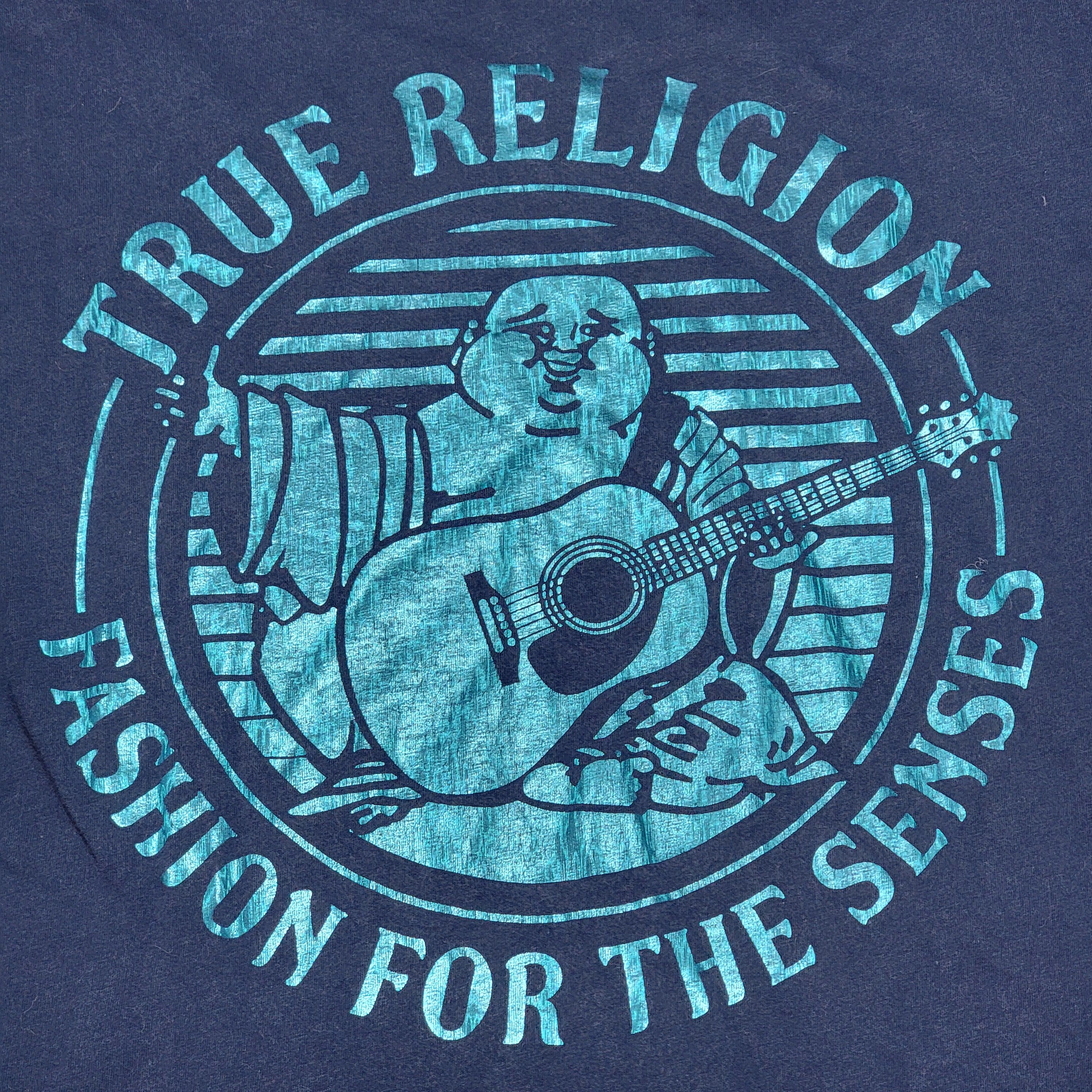 True Religion True Religion SS Unisex Tee Shimmer Logo - Size Large Size L / US 10 / IT 46 - 2 Thumbnail