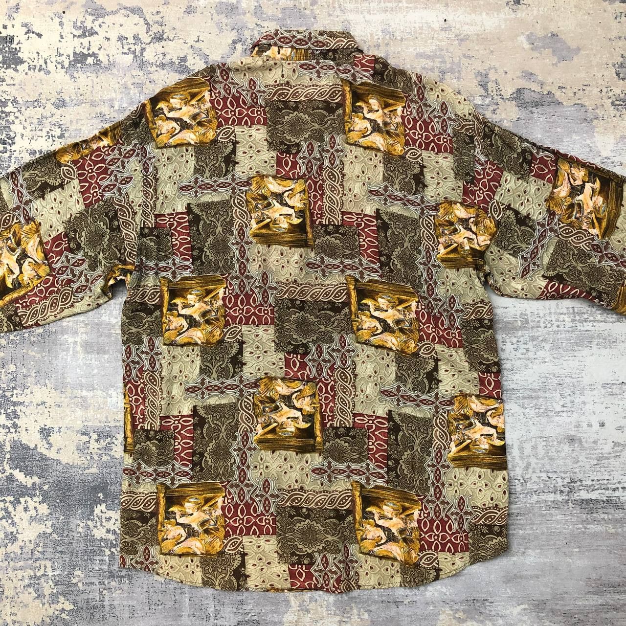 Vintage T465 VTG MADE IN ITALY WINNING 100RAYON SHIRTS Size US L / EU 52-54 / 3 - 4 Thumbnail