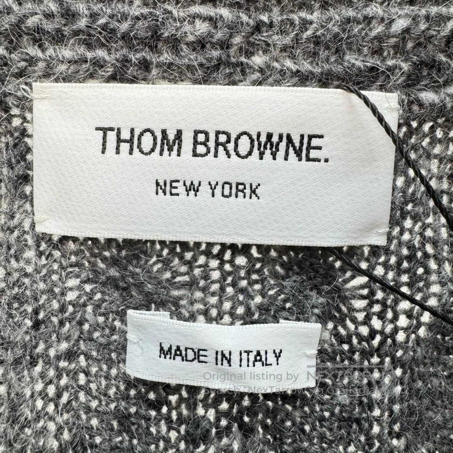 Thom Browne thom browne gray long wool sweater. Size US S / EU 44-46 / 1 - 5 Thumbnail