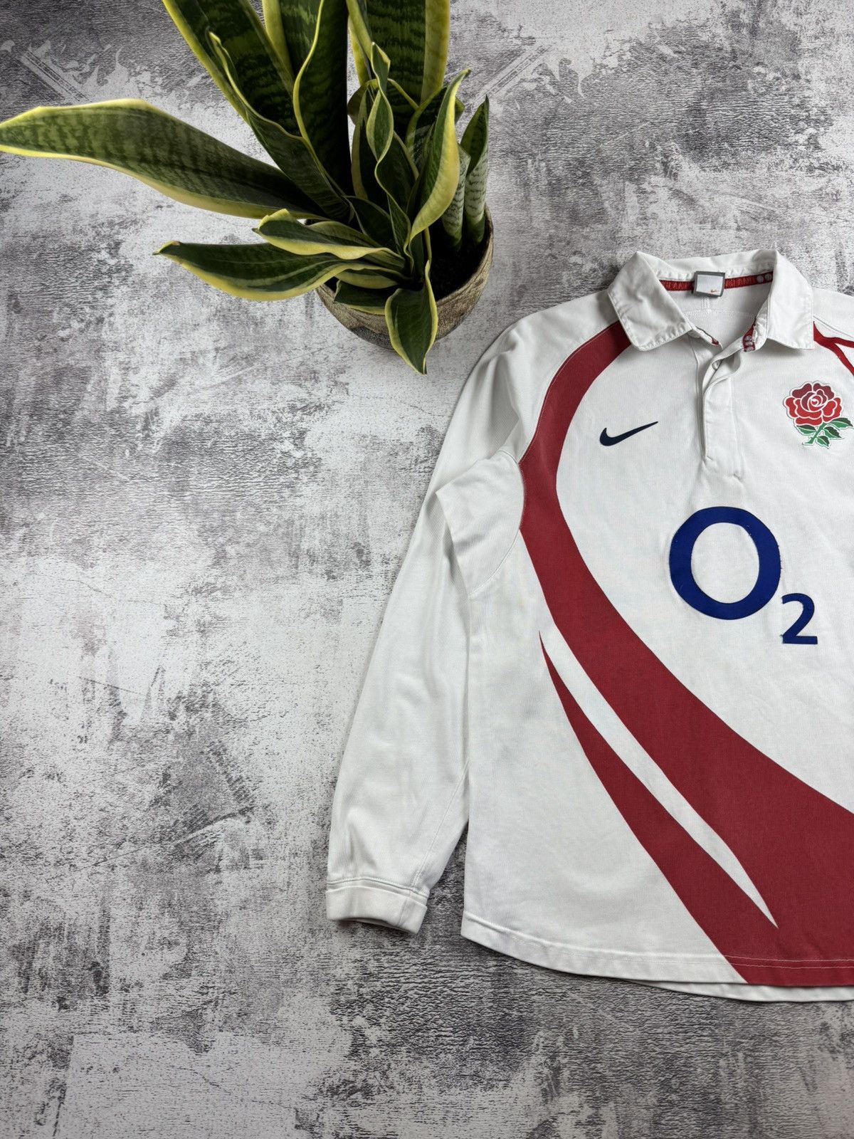Nike Vintage Nike England 2003/2004 Rugby Y2K O2 Long Sleeve JerseyPolo T Shirt Size US L / EU 52-54 / 3 - 2 Thumbnail