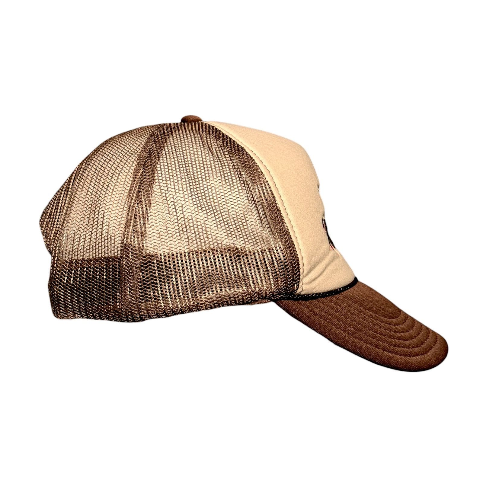 Otto Valley Mentality Brown Foam Mesh Trucker Hat Bravo Otto Size ONE SIZE - 4 Thumbnail