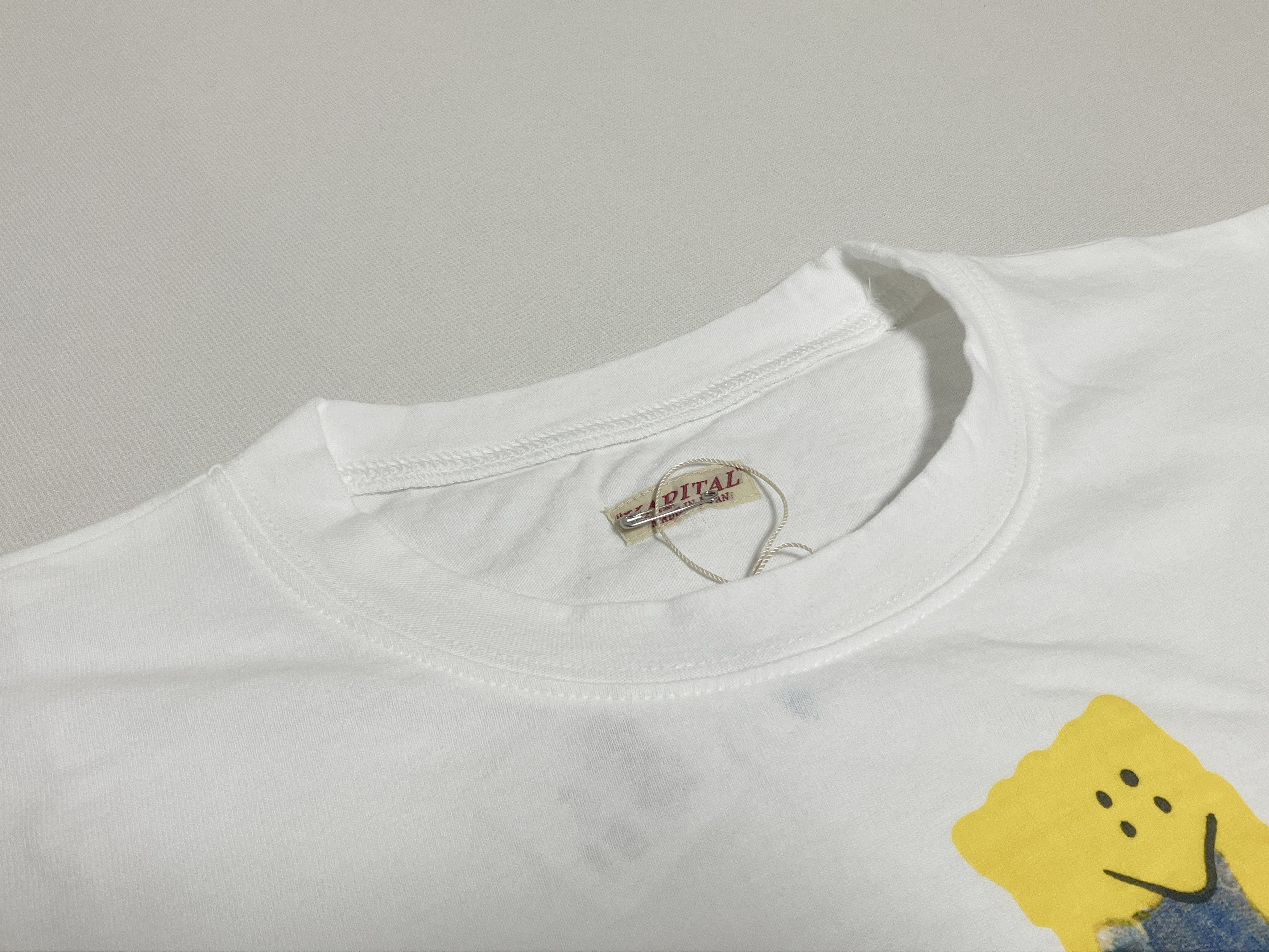Kapital Kapital 20 Tenjiku PECKISH BORO PIECE crew t-shirt Tee white Size US XL / EU 56 / 4 - 9 Thumbnail