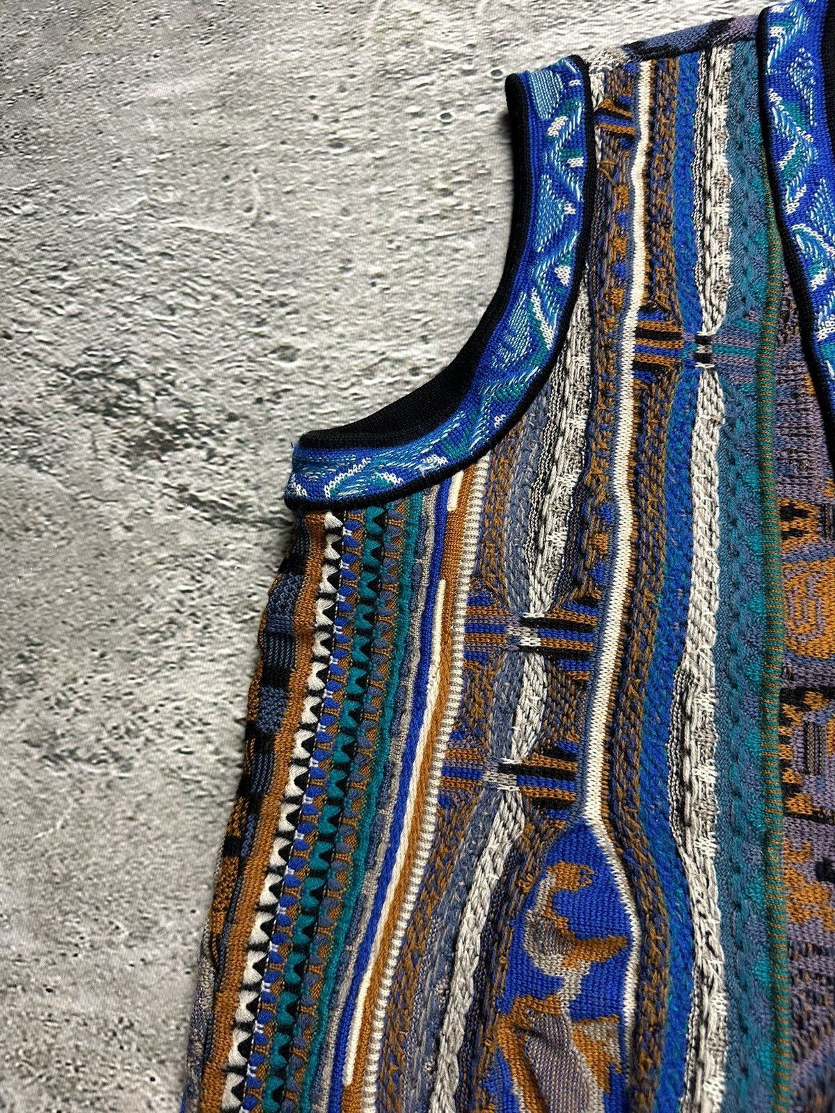 Vintage Modigliani sweater vintage blue cardigan button up vest Size US L / EU 52-54 / 3 - 3 Thumbnail