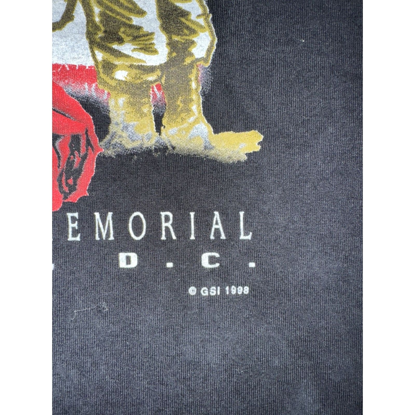 Gildan VINTAGE Vietnam Veterans T-Shirt Men's XL Heavyweight Cotton Black 1998 Gildan T-Shirt Size US XL / EU 56 / 4 - 3 Thumbnail