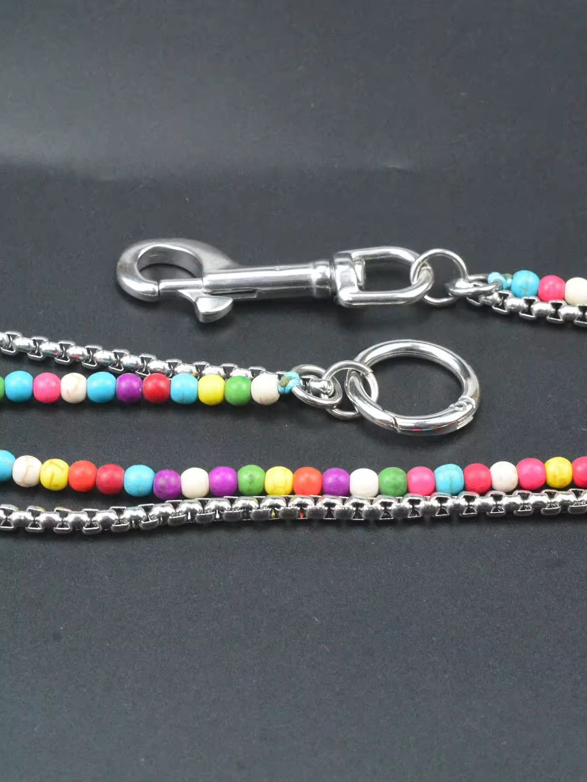 Jewelry double layer truquoise round beads Pants Chain Size ONE SIZE - 4 Thumbnail