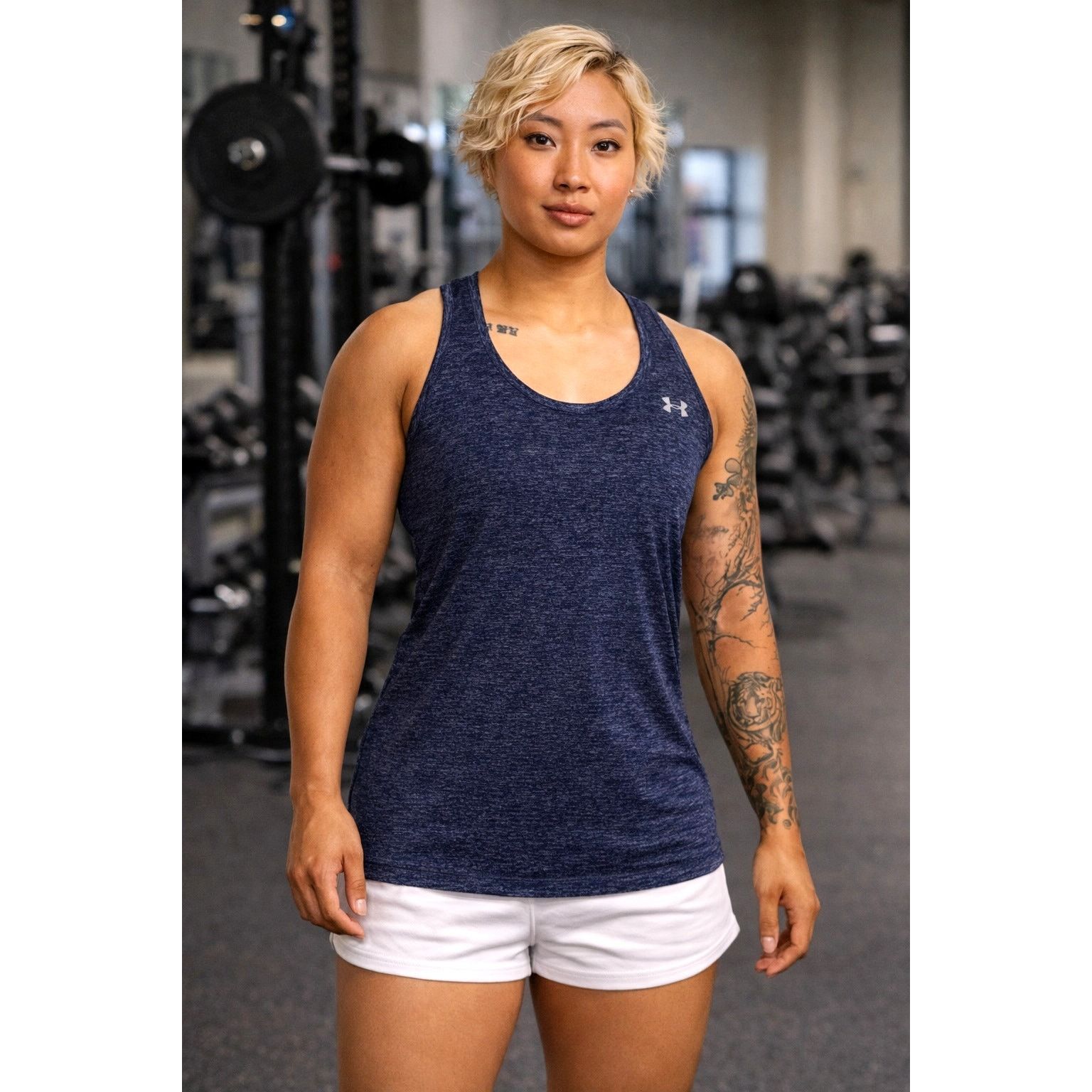 Under Armour Under Armour Loose Fit Racerback Tank Midnight Silver XL Size XL / US 12-14 / IT 48-50 - 1 Thumbnail