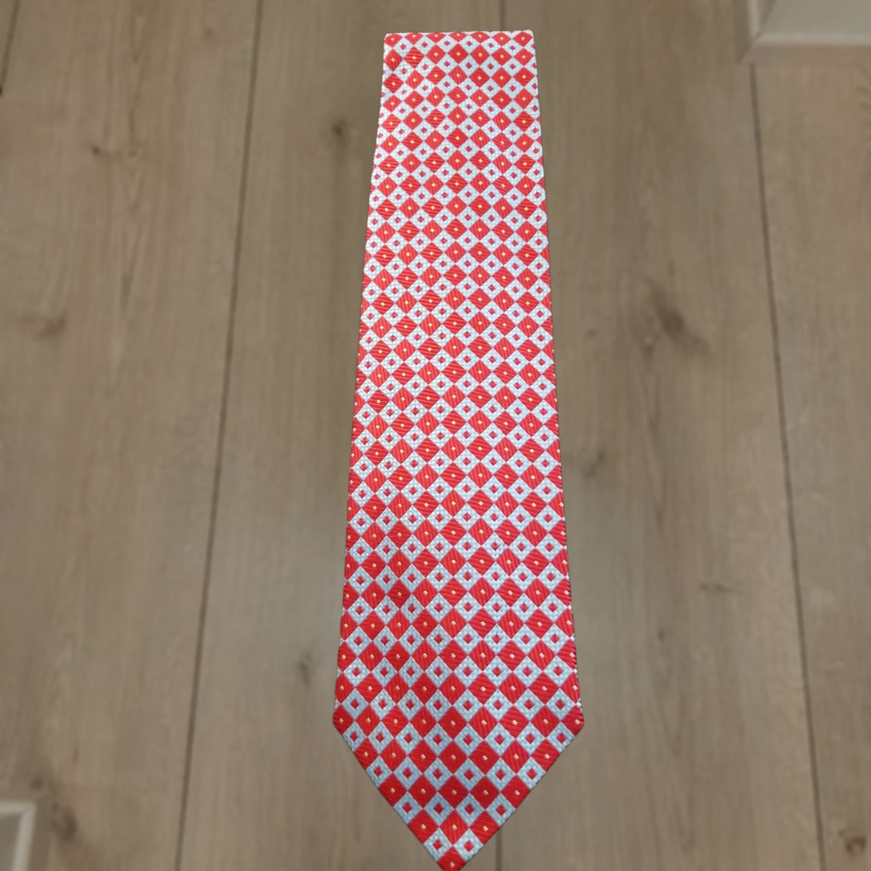 Nordstrom ALLEA TIE Neck Tie 100% Silk Made in Italy Multi-Color Geometric Nordstrom Geometric Pattern Mens 57-60in Classic PMID Size ONE SIZE - 1 Thumbnail