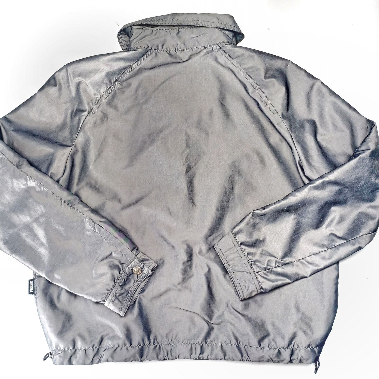 Gianfranco Ferre Y2K Ferre Jeans Metallic Silver Jacket Sz S Chrome Techwear Size S / US 4 / IT 40 - 4 Thumbnail