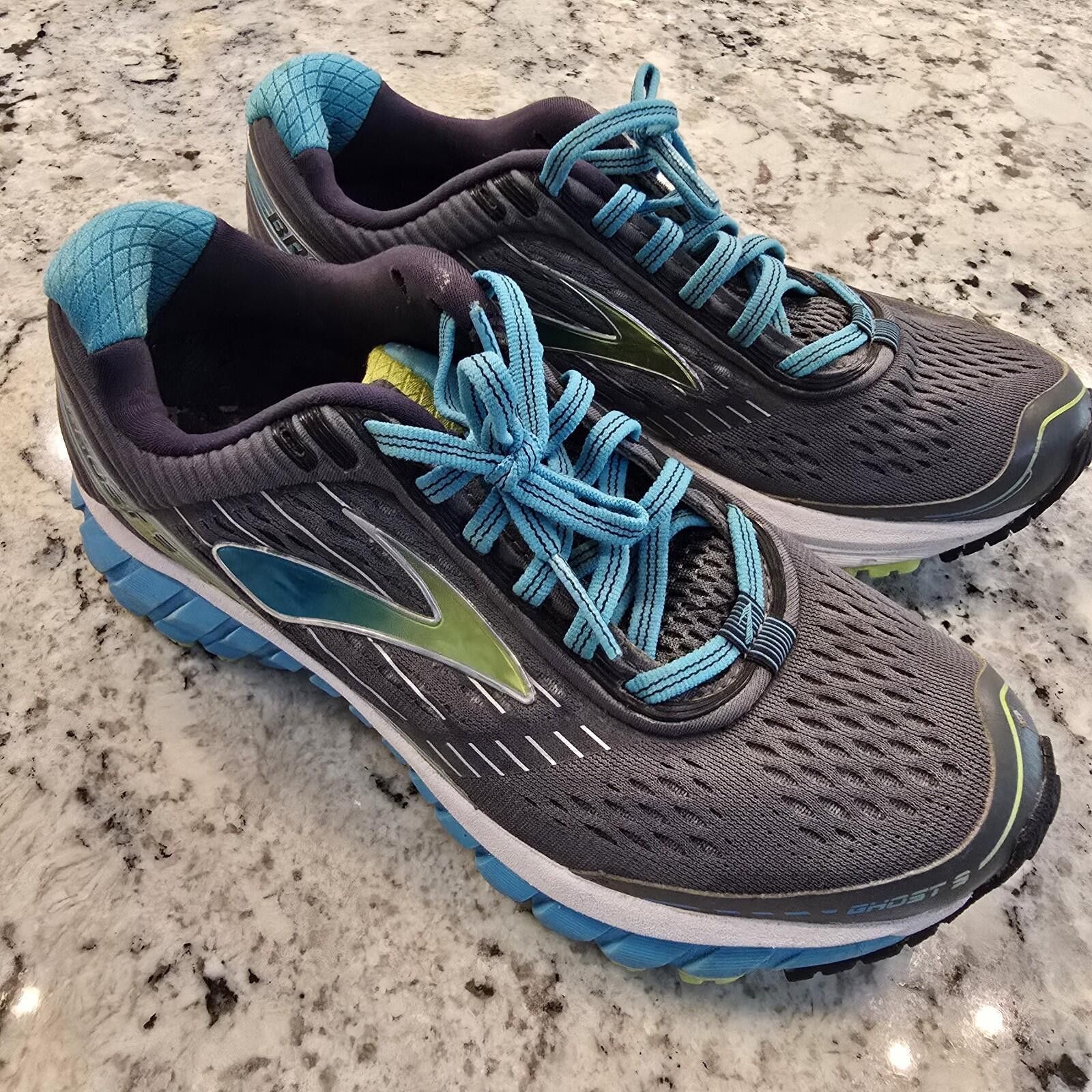 Brooks Brooks Ghost 9 Gray Turquoise Running Shoes Womens Size 6.5 Size US 6.5 / IT 36.5 - 1 Thumbnail