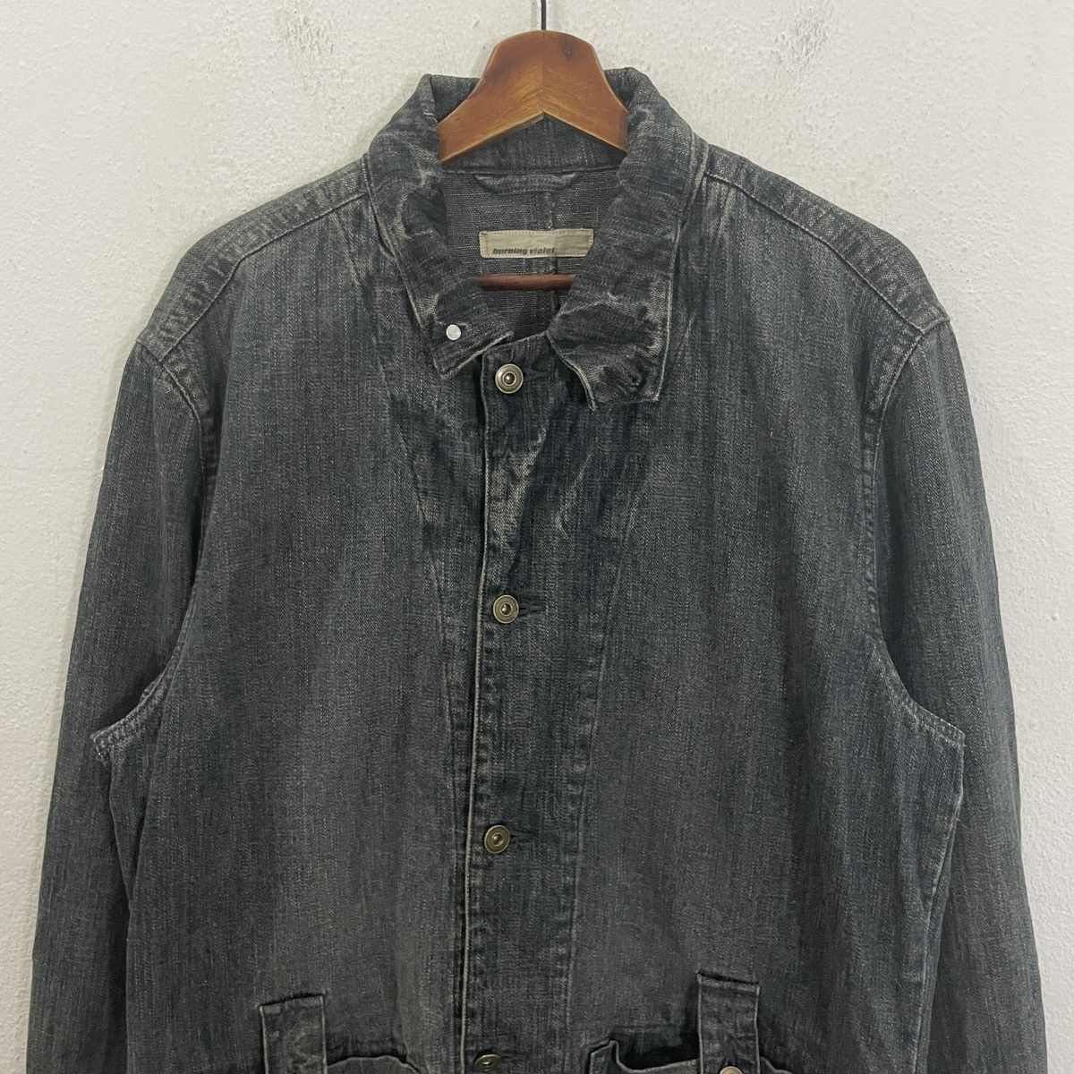 Japanese Brand Vintage Burning Violet Denim Jacket Size US L / EU 52-54 / 3 - 4 Thumbnail