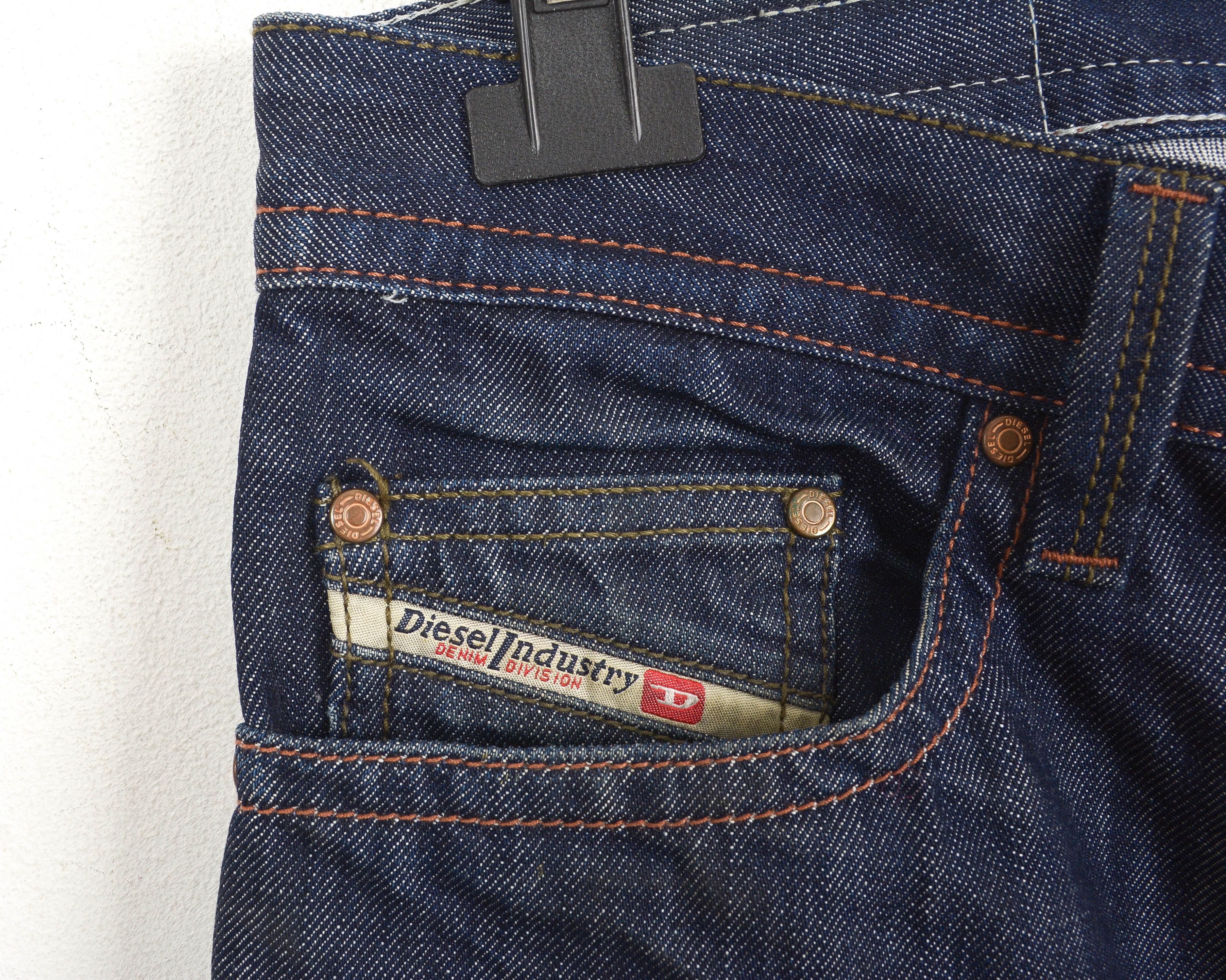 Diesel Thavar W31 L32 Slim Skinny Jeans 0880G Raw unwashed Indigo Size US 31 - 3 Thumbnail