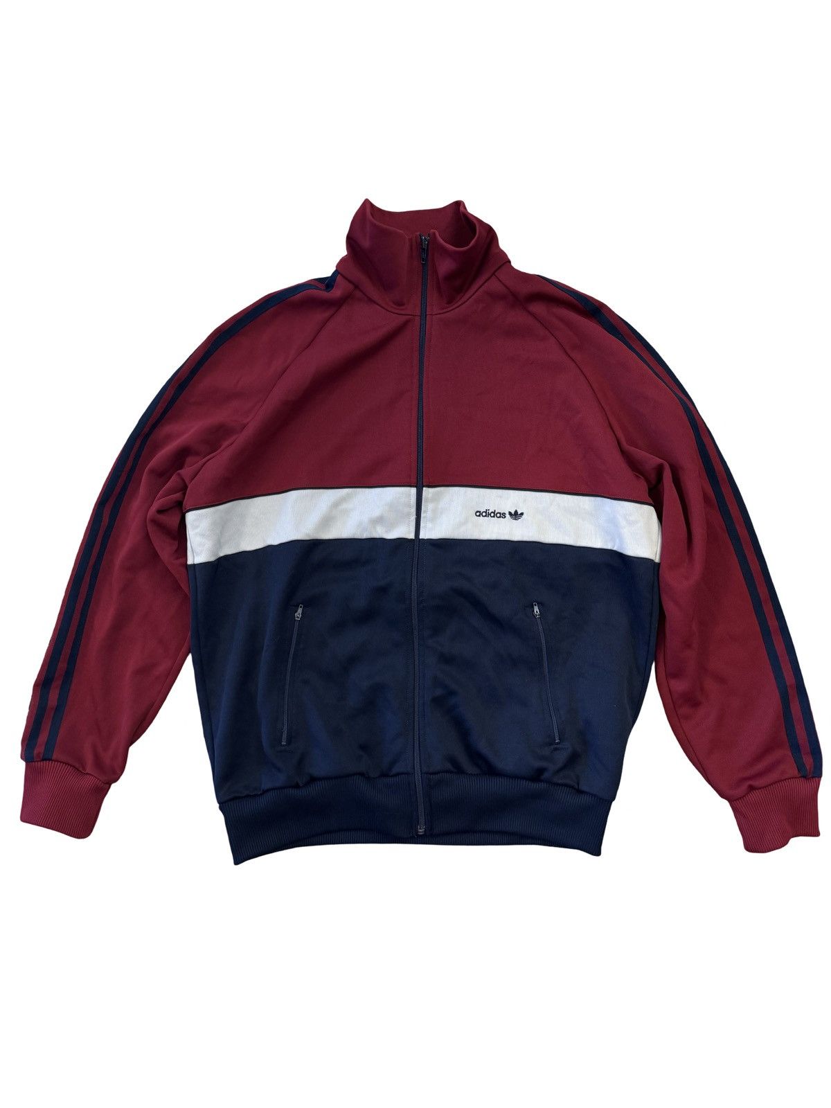 Adidas × Vintage 🔥1980 Adidas Track Jacket/Rare Vintage Adidas Zip Sweatshirt Size US L / EU 52-54 / 3 - 1 Thumbnail