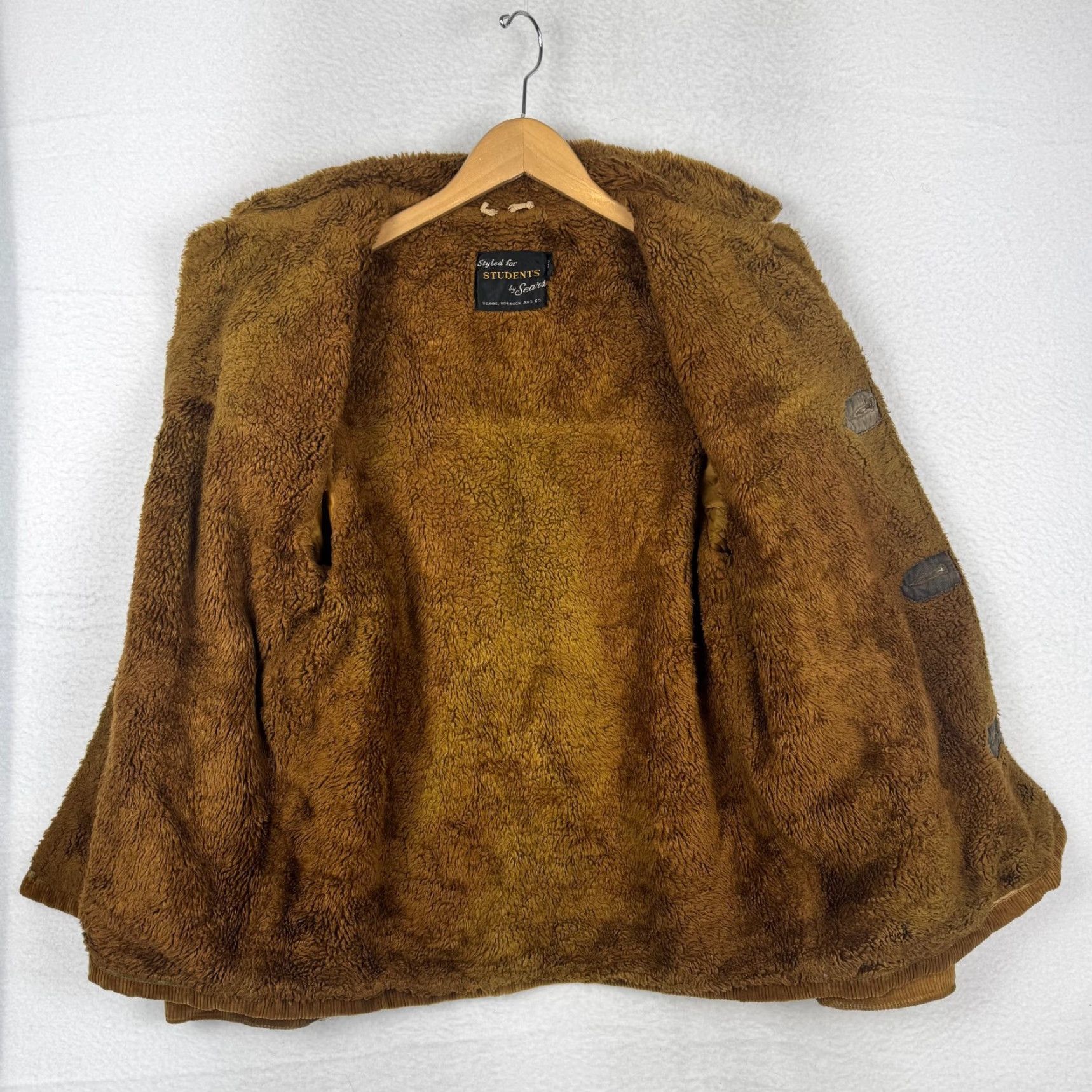 Sears VINTAGE Sears Roebuck Brown Corduroy Sherpa Lined Jacket Medium Brown Corduroy Sherpa Lined Field Jacket 1970s Mens Size US M / EU 48-50 / 2 - 7 Thumbnail